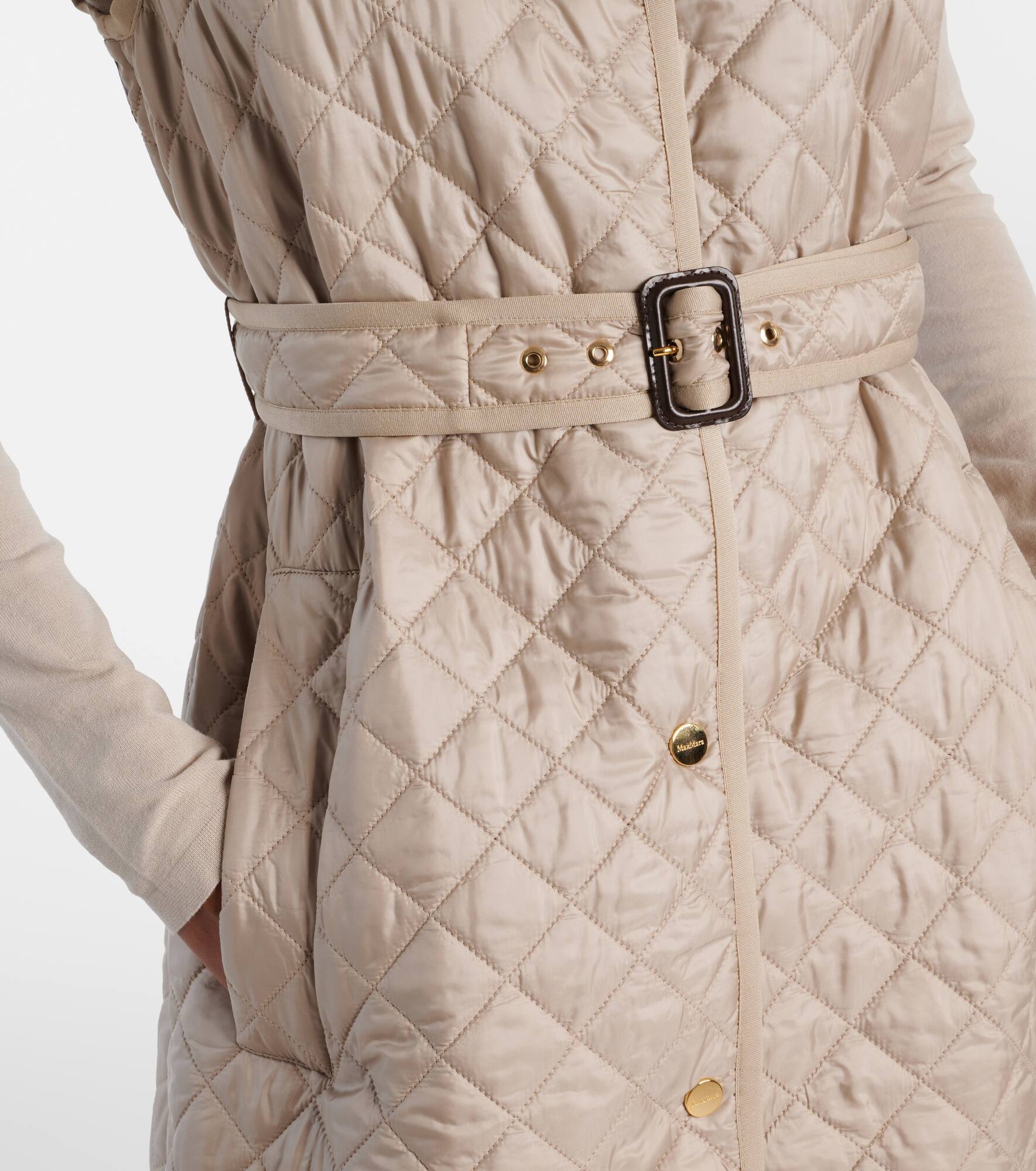 Lauren belted quilted vest - 5