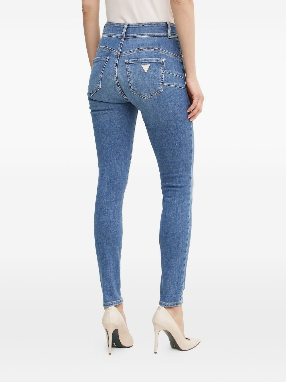 logo-patch skinny jeans - 2