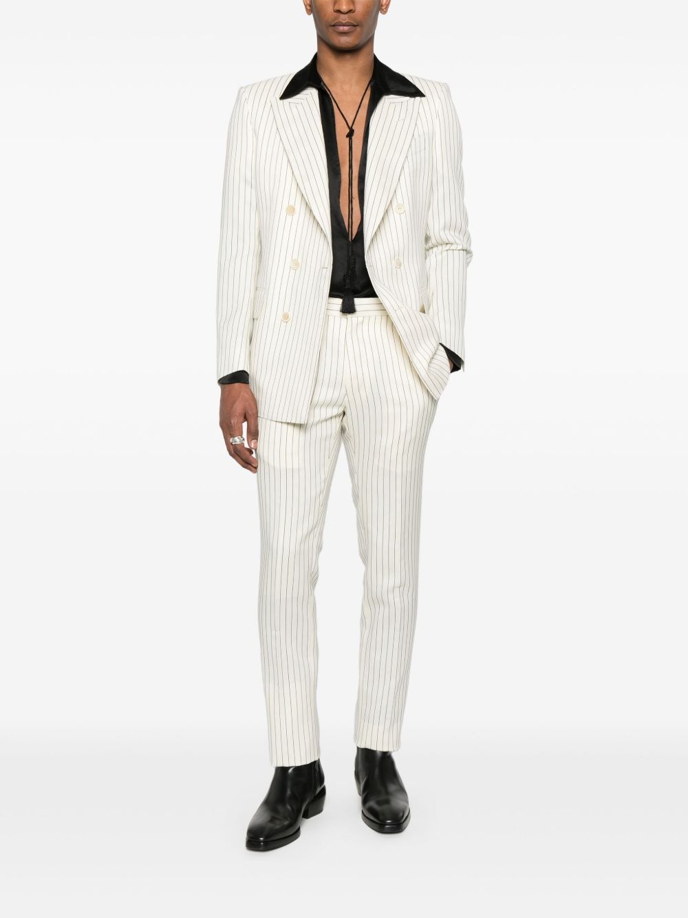 striped blazer - 2