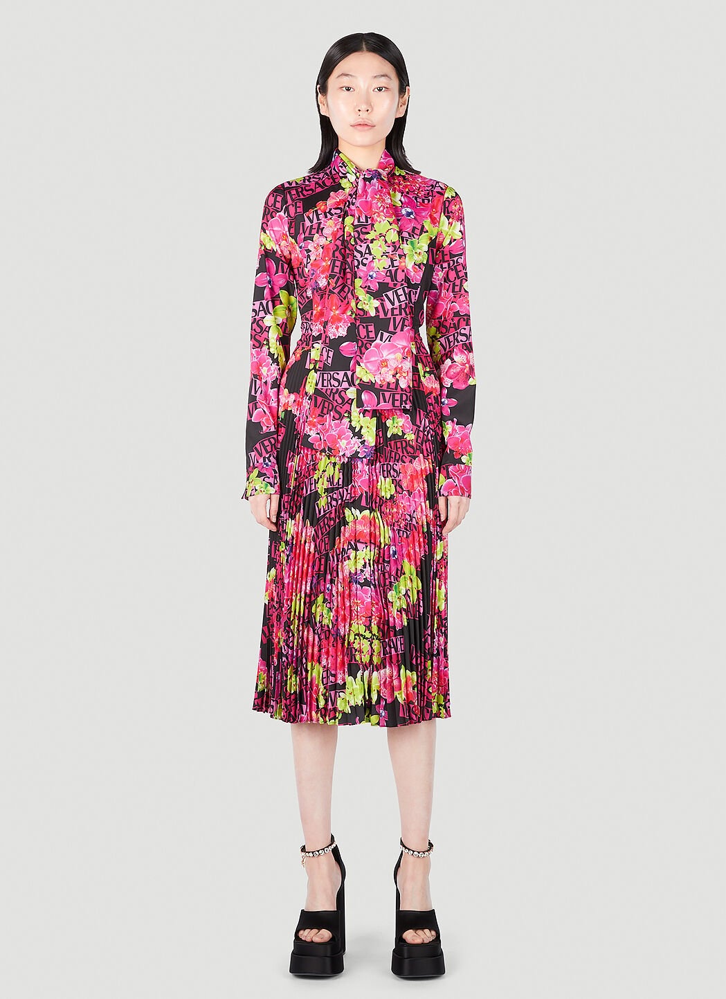 Floral Logo Midi Dress - 1