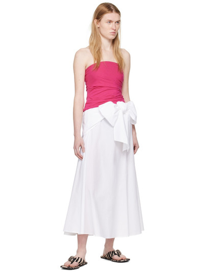 MSGM White Bow Maxi Skirt outlook