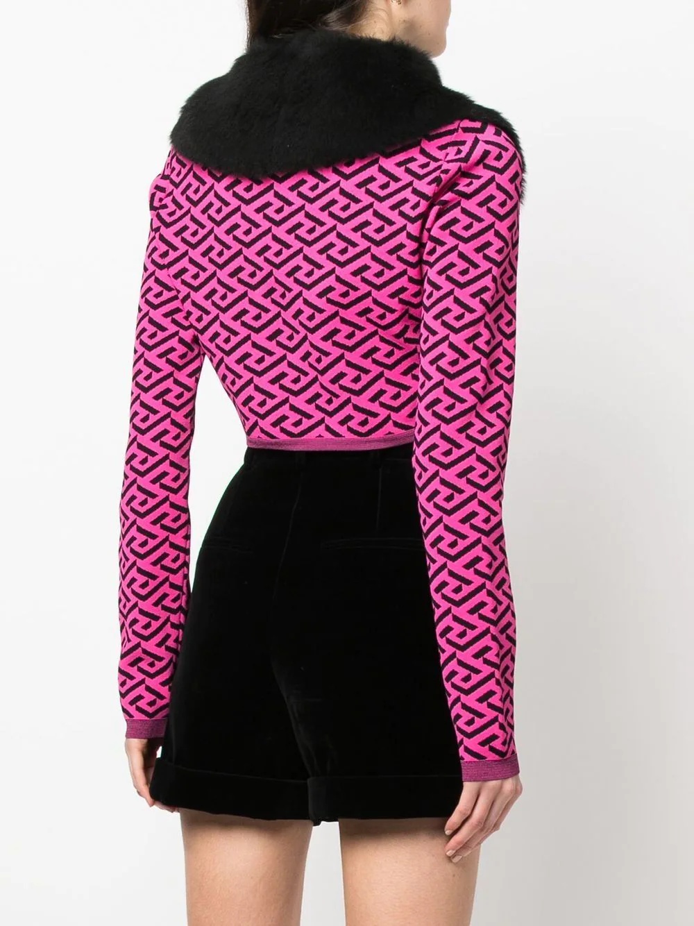 embroidered cropped cardigan - 4