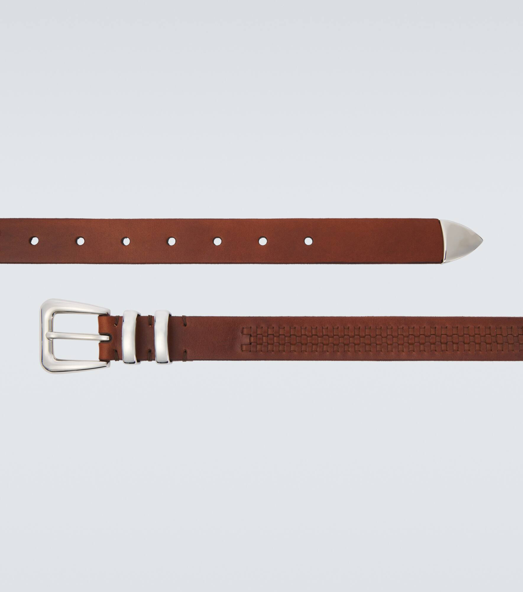 Braided leather belt - 4