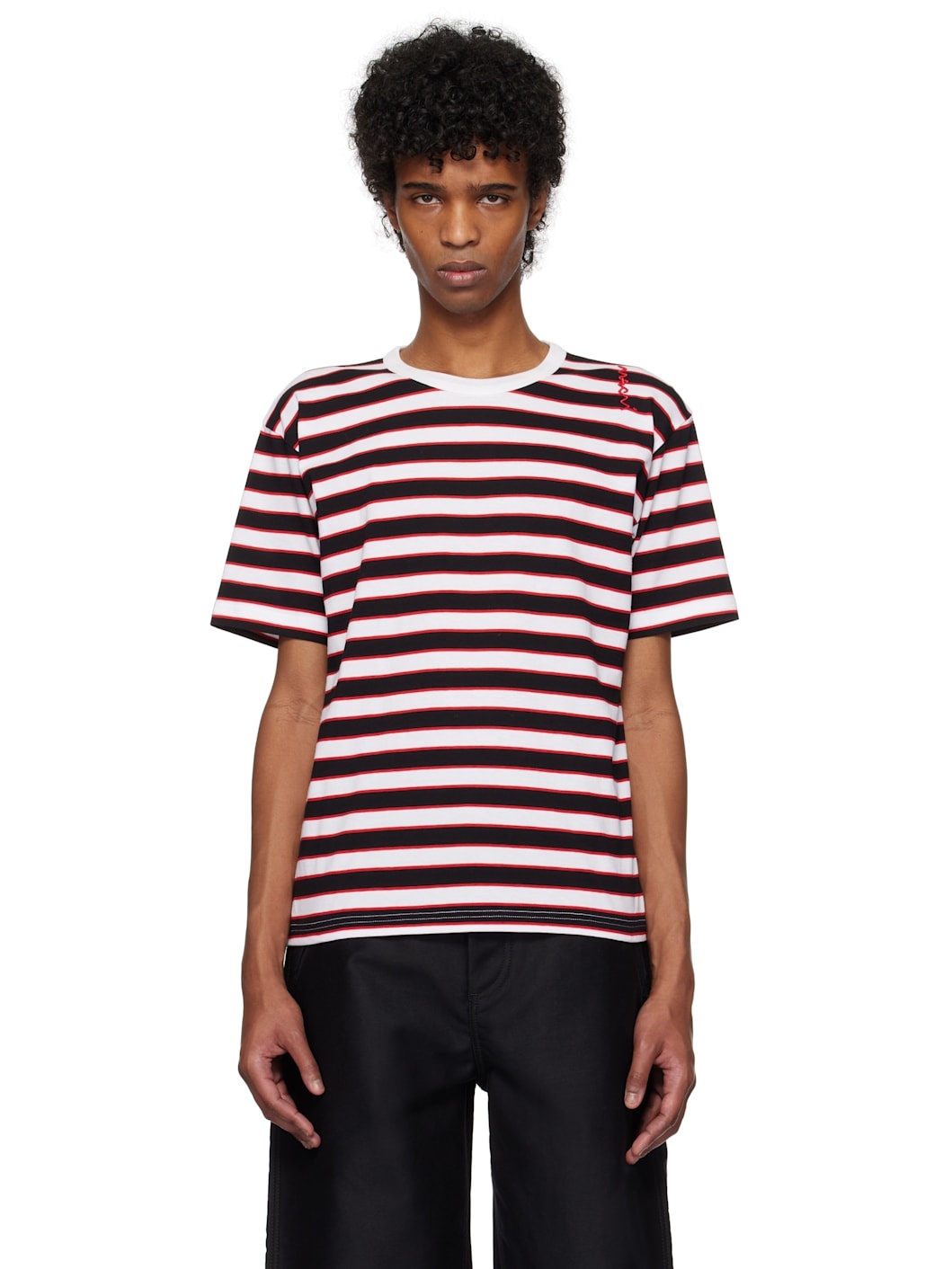 Black & White Striped T-shirt - 1