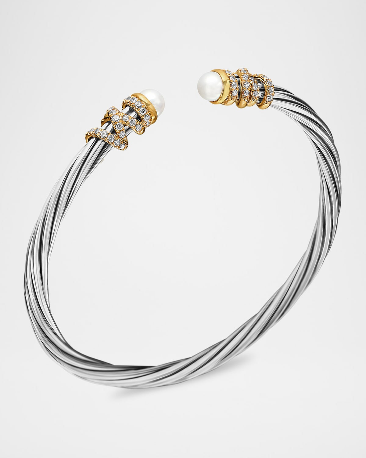 4mm Helena Cabochon Tip Bracelet with Diamonds - 3