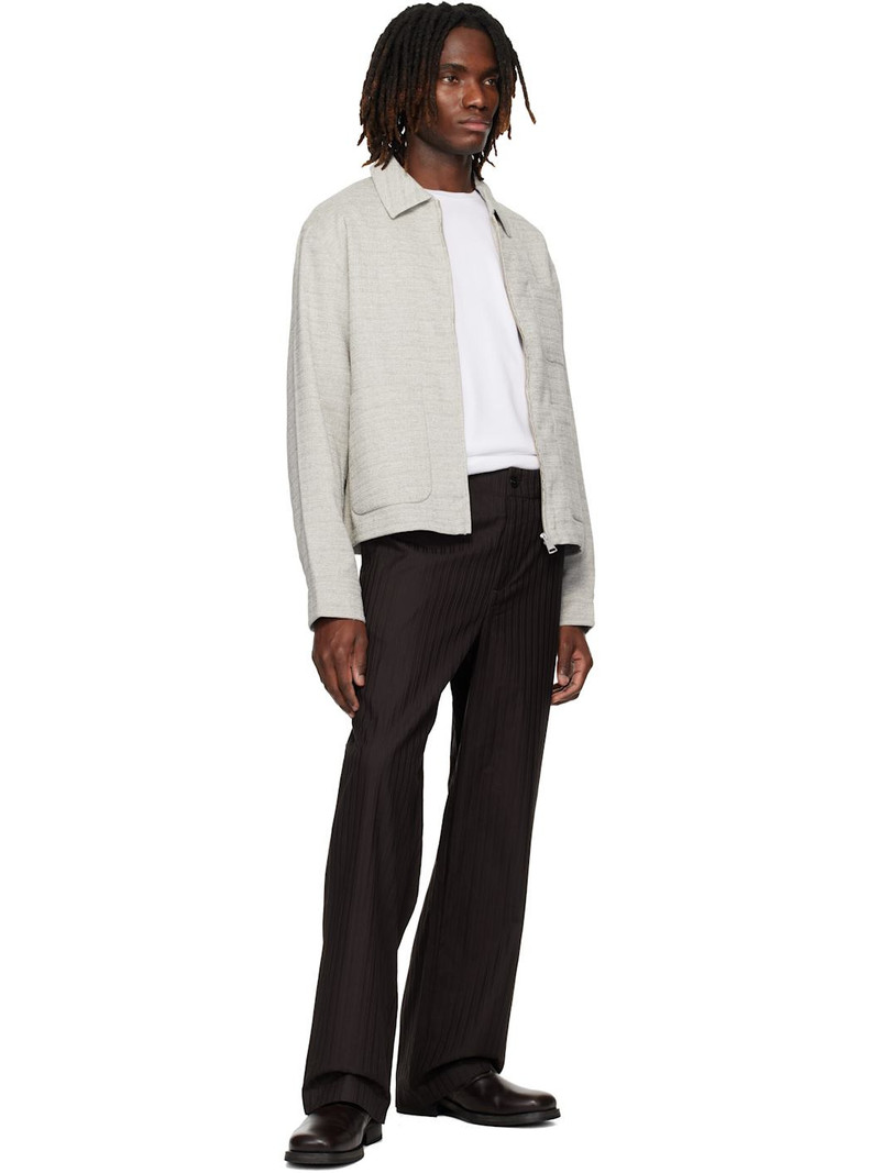 LACOSTE Gray Short Textured Jacket outlook