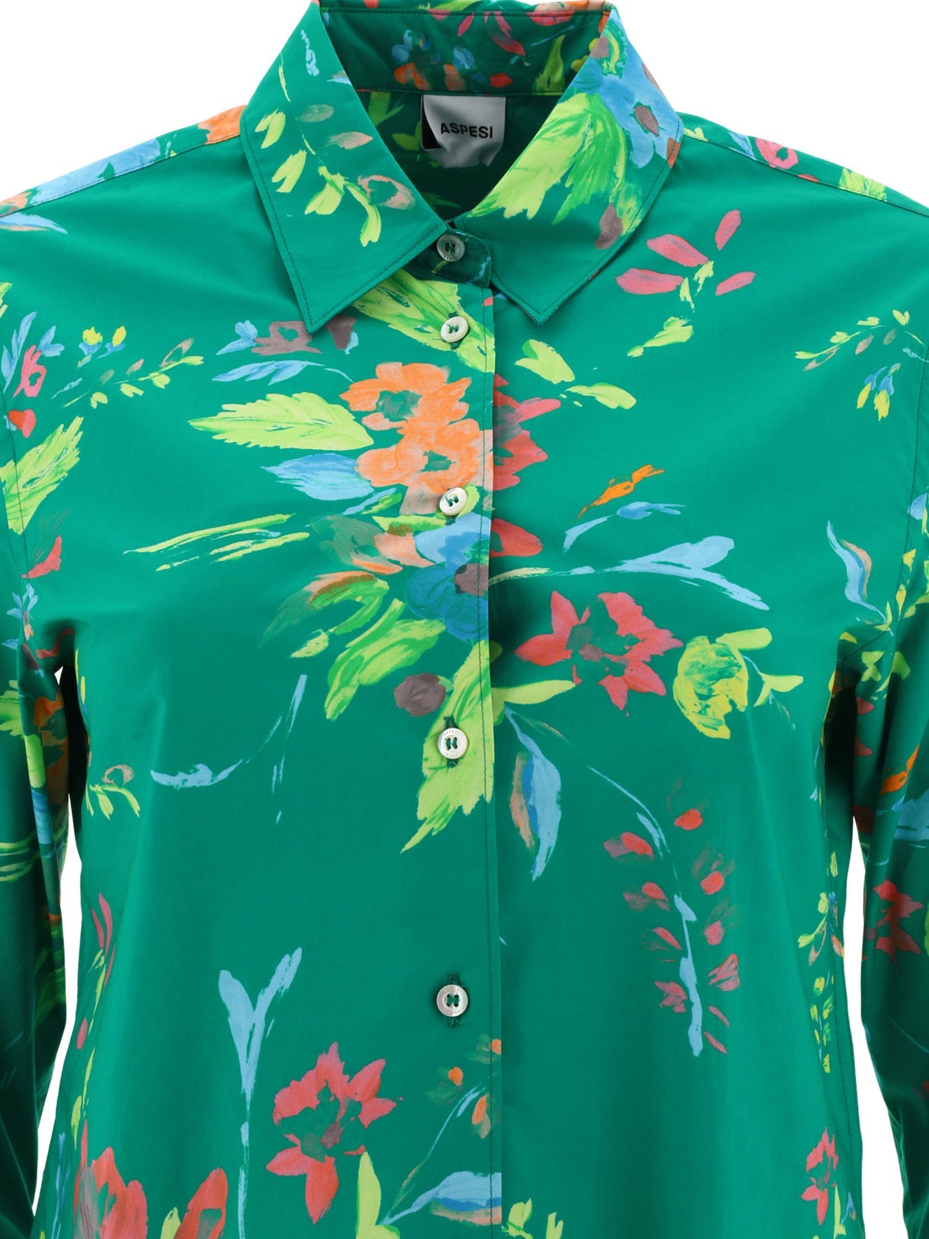 Shirt With Floral Print Shirts Green - 3