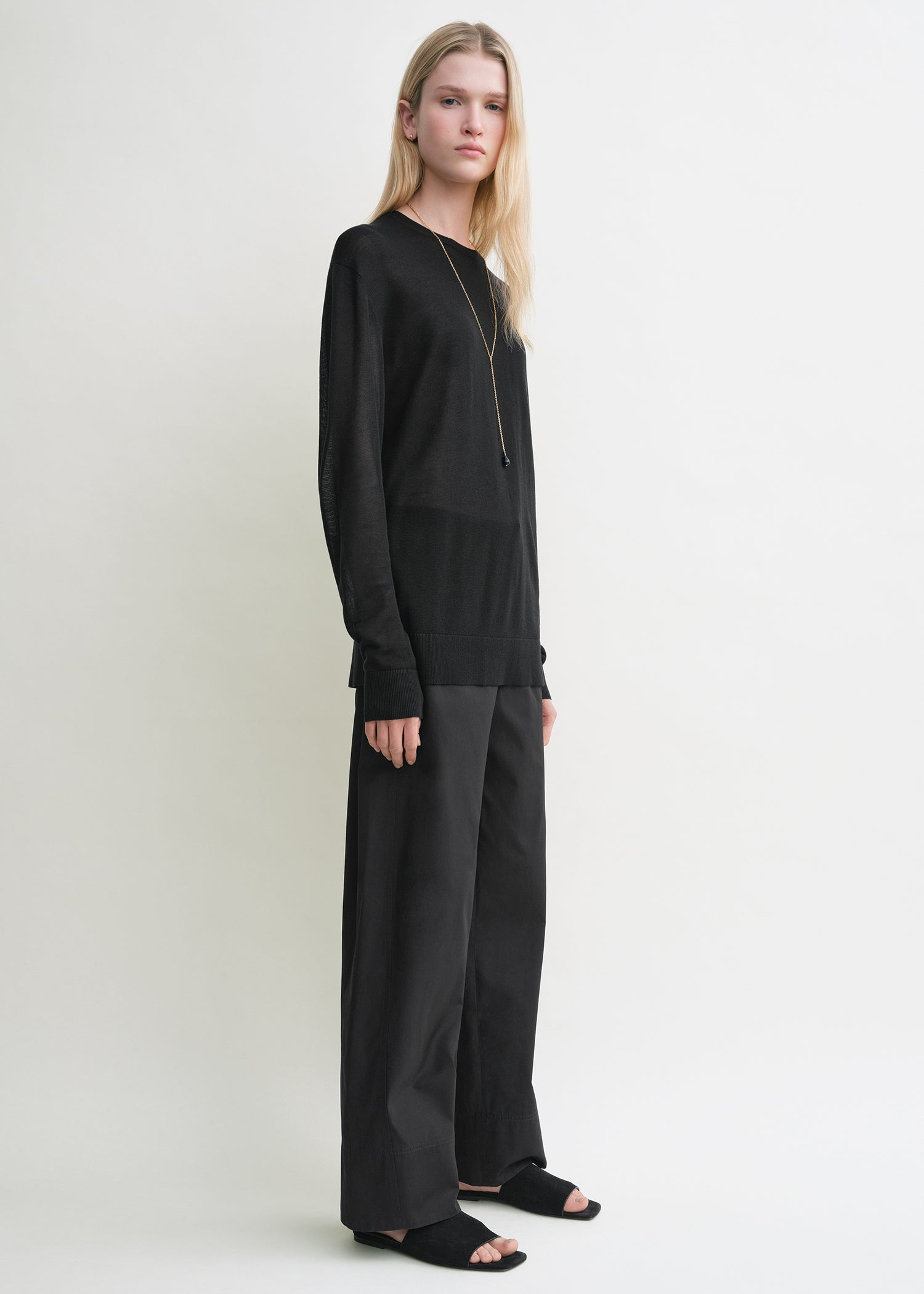 Long-sleeve tee knit black - 3