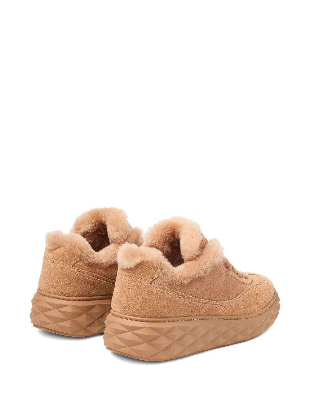 fur-trim Diamond Maxi sneakers - 5