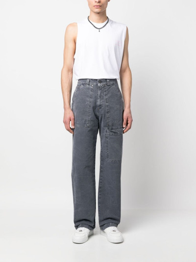 MSGM logo-patch straight-leg jeans outlook
