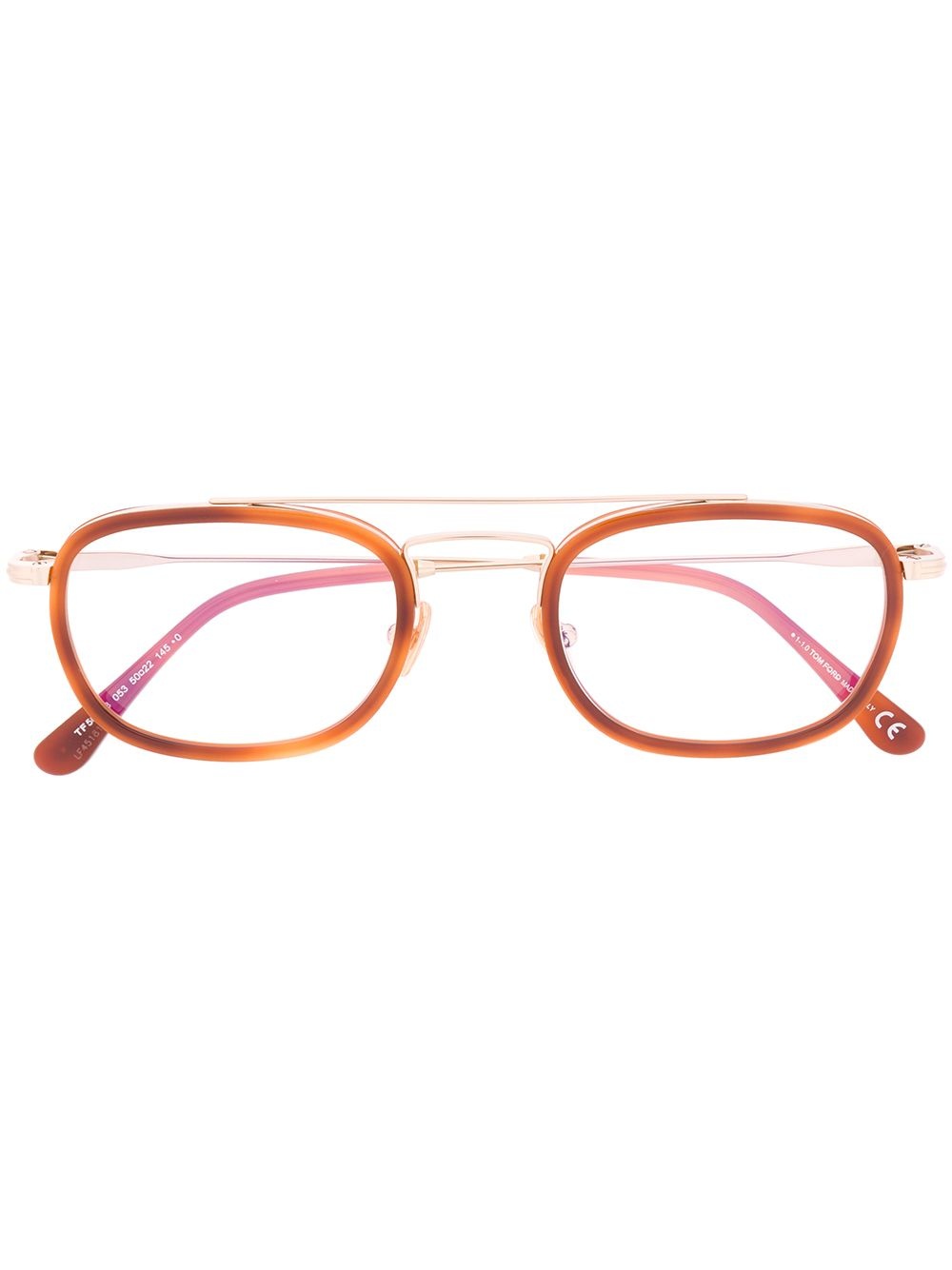 oval-frame glasses - 1