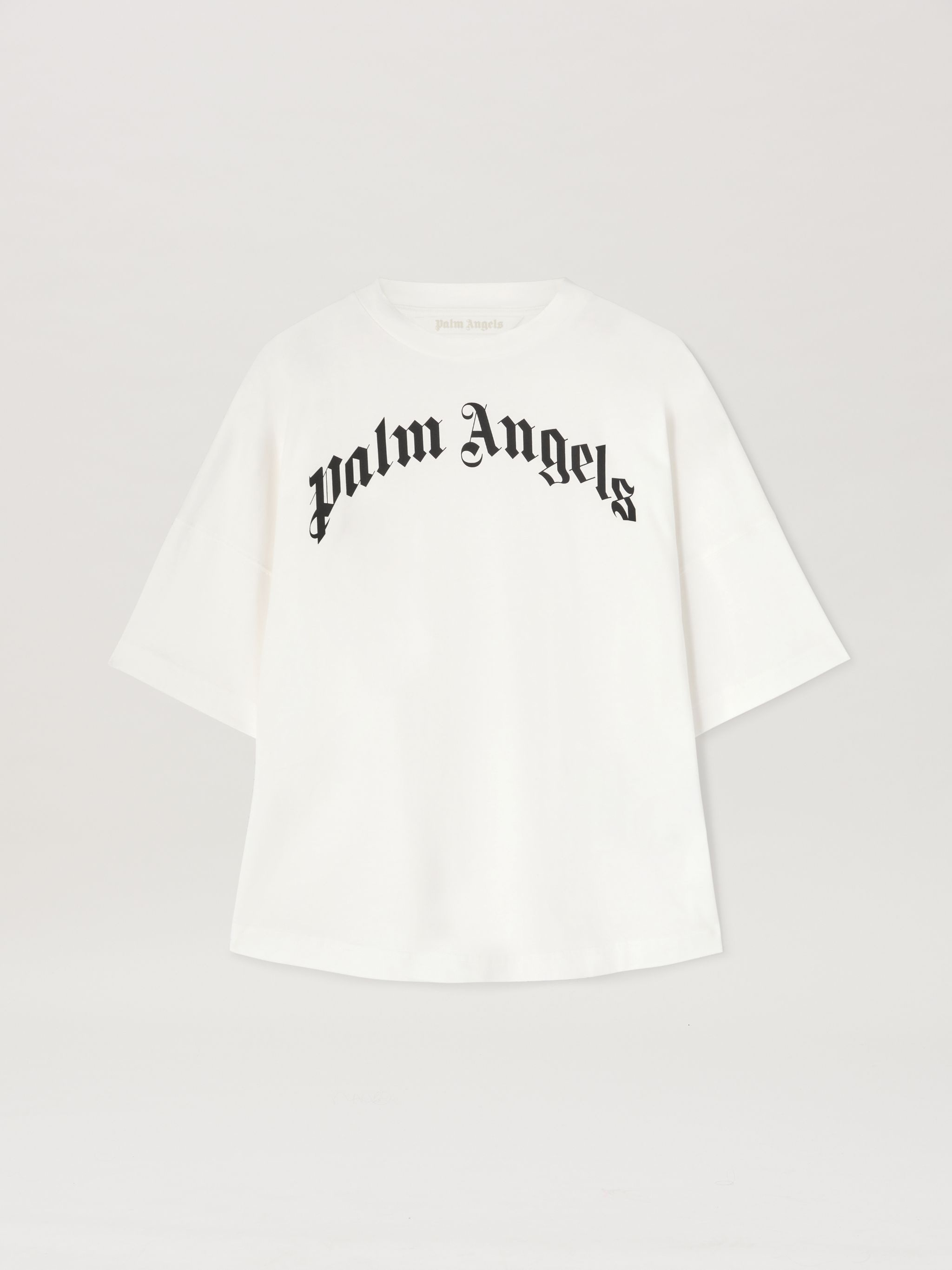Curved Logo knit hoodie - 1