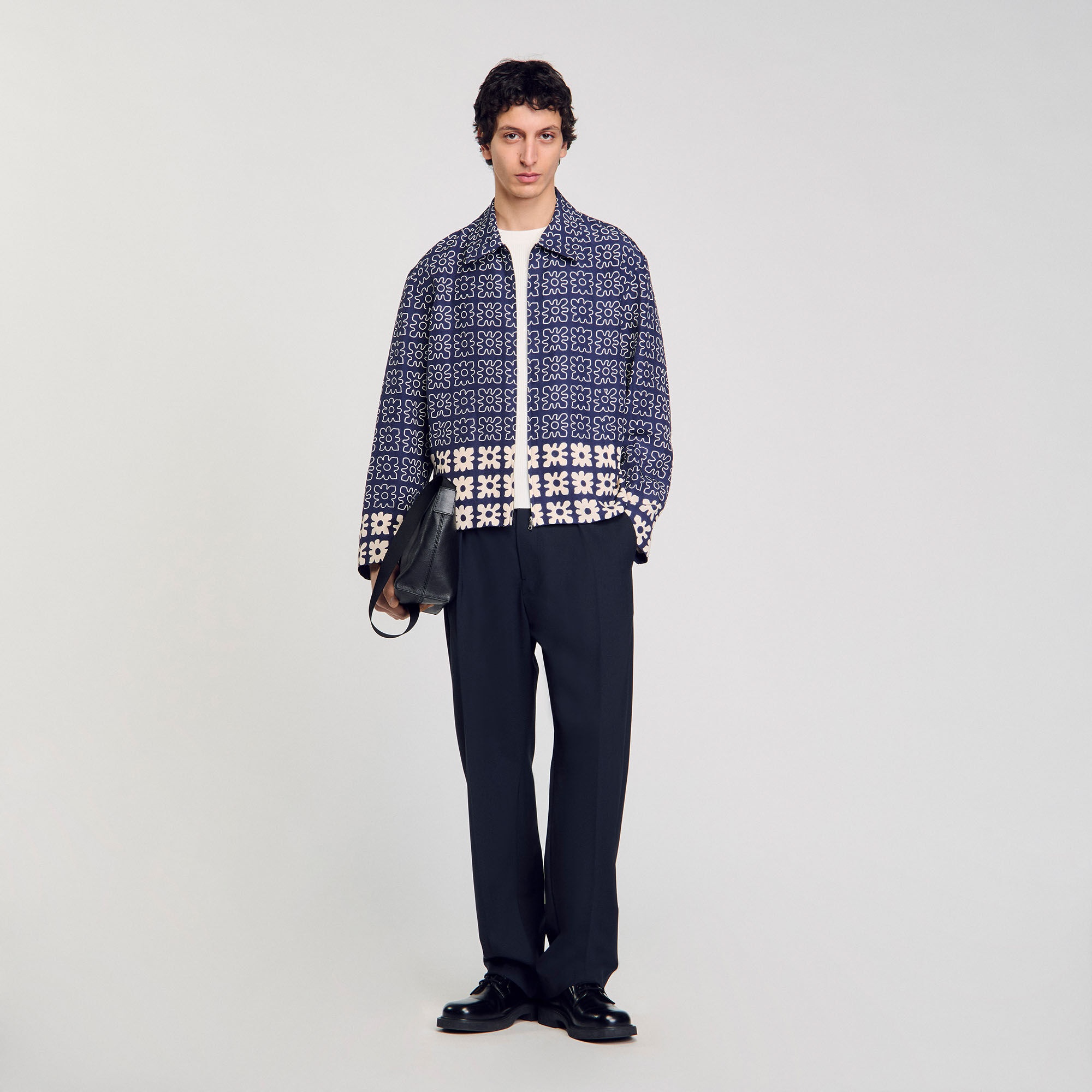 JACKET WITH FLORAL MOTIF - 1