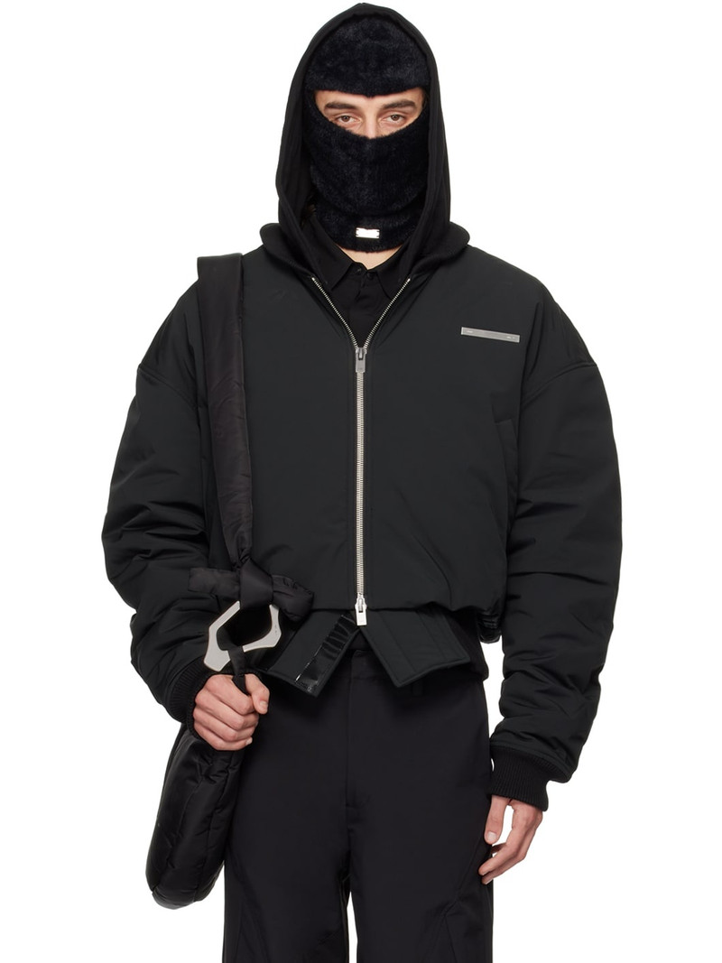 Black Pneumatic Bomber Jacket - 1