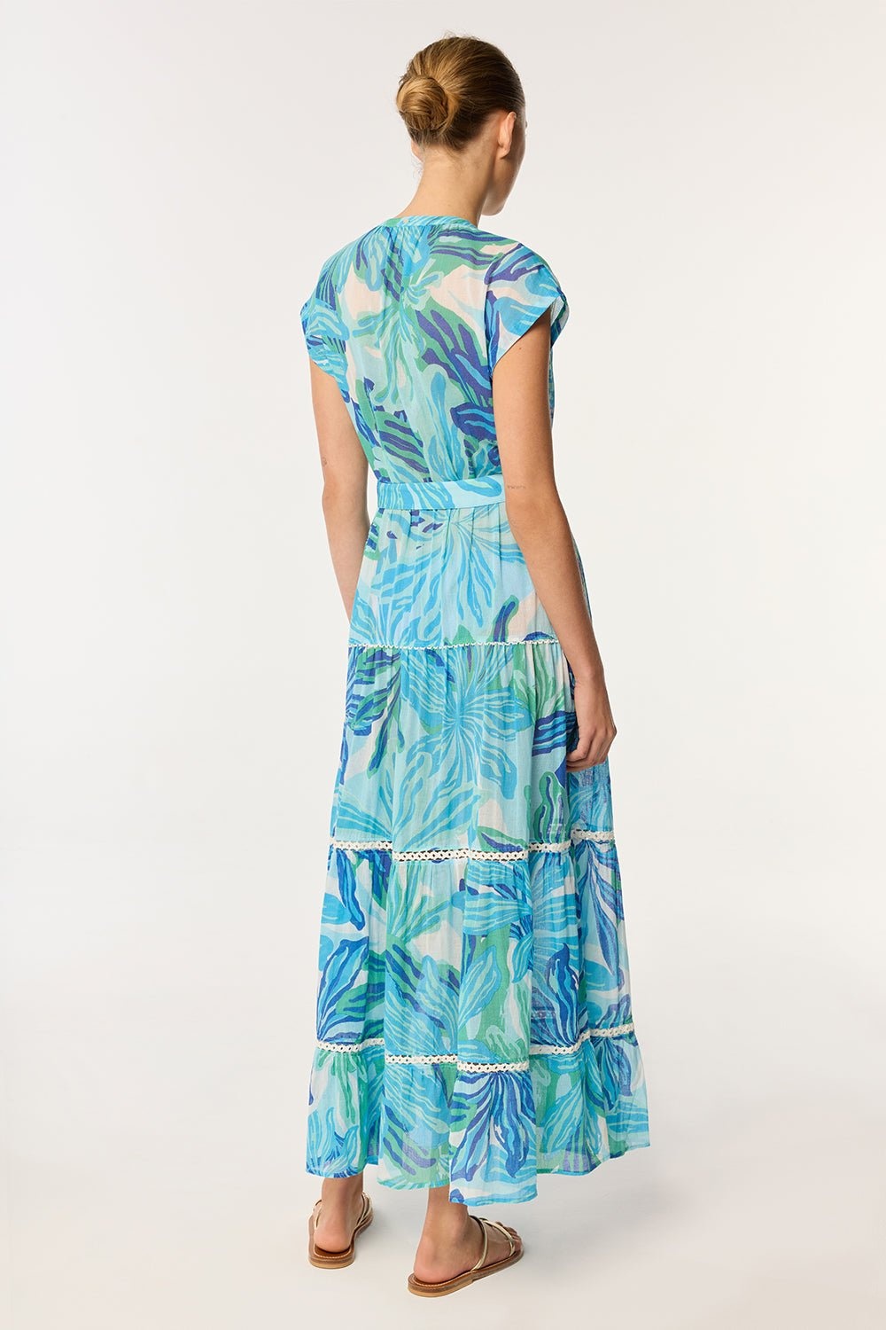 Long Dress Kora - Blue Seaweed - 2
