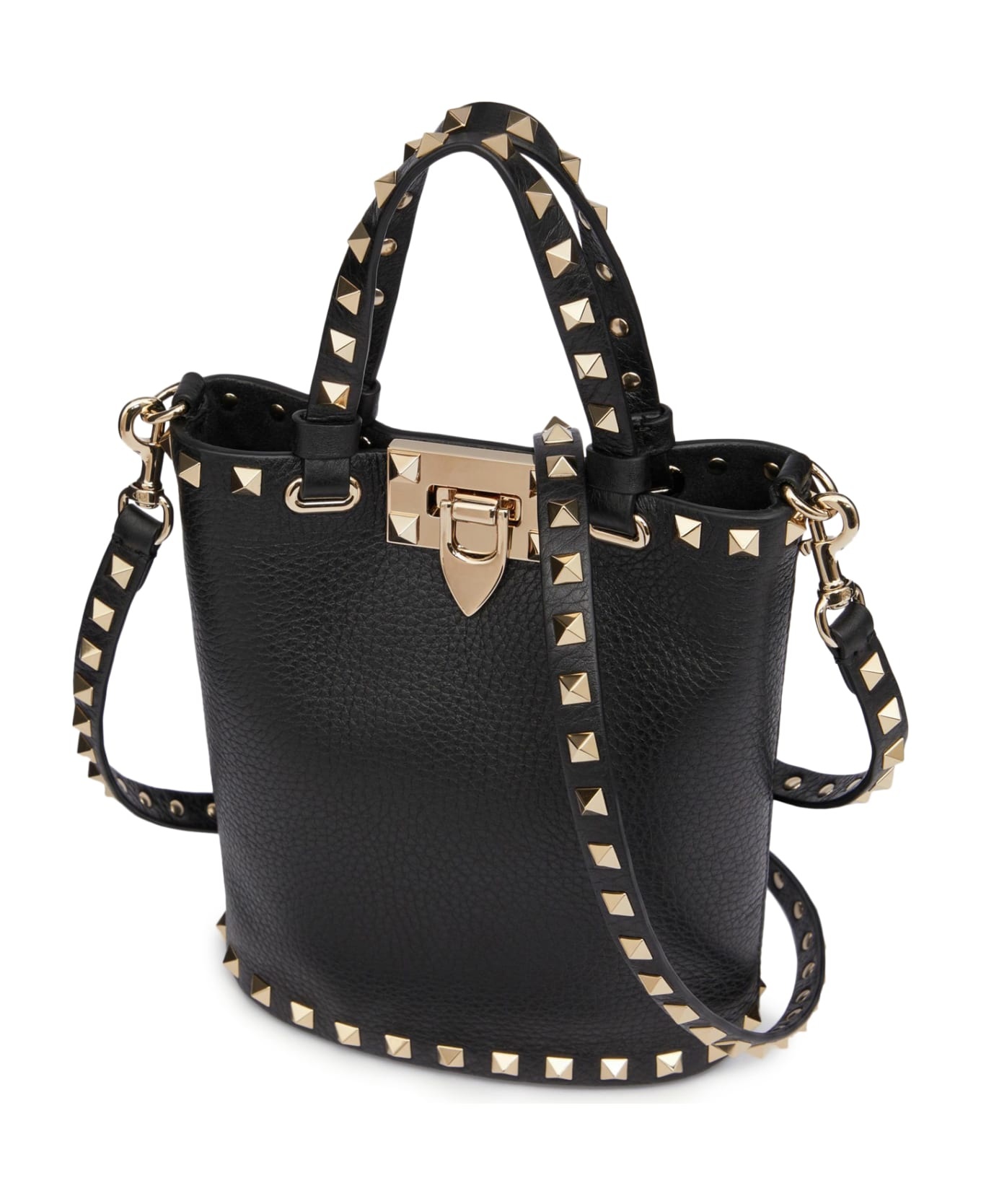 Mini Tote Rockstud Vitello Stampa Alce/platinum Studs - 5