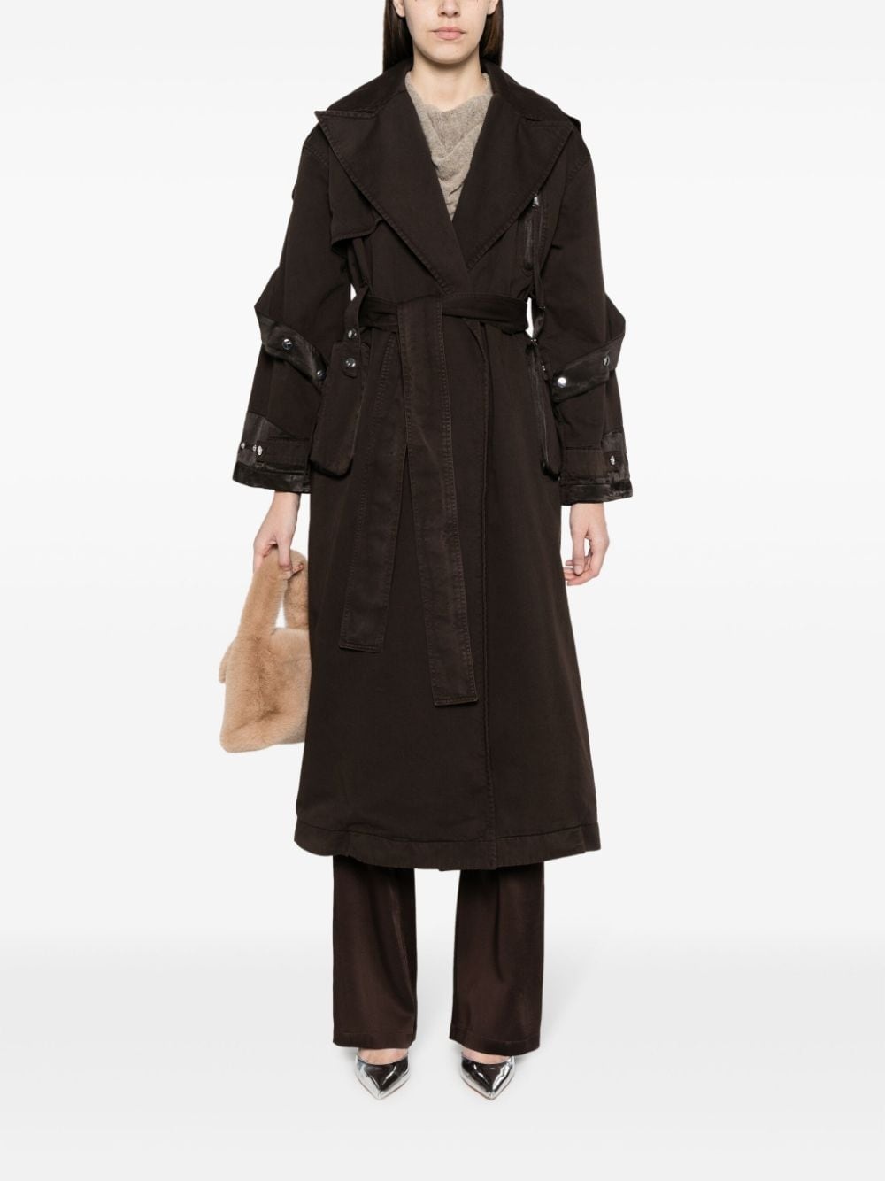 cotton twill trench coat - 2