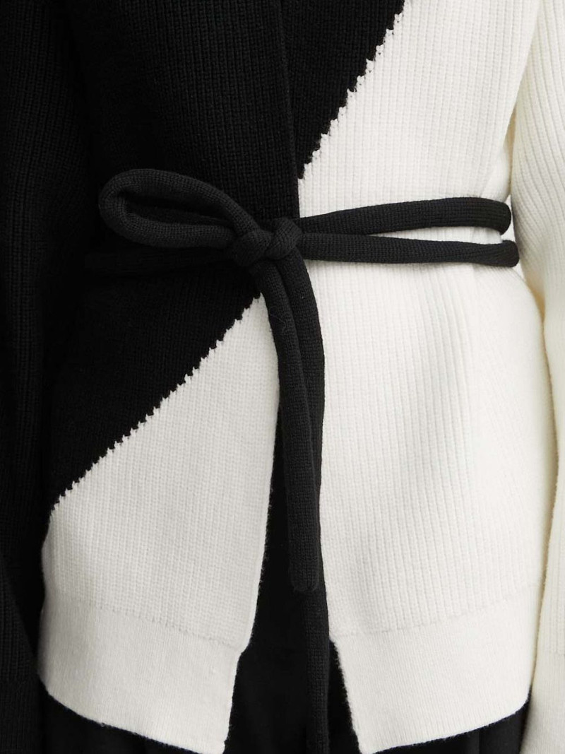 diagonal-ribbed knit cardigan 4