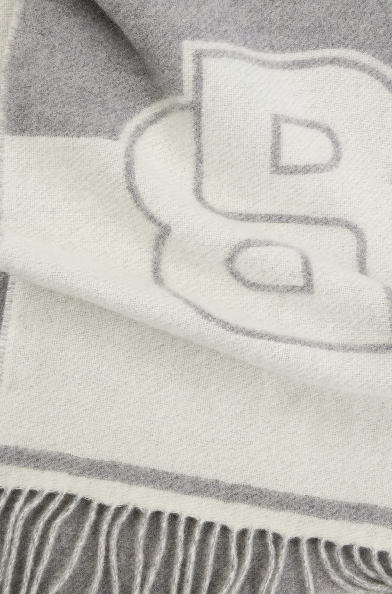 WOOL SCARF WITH DOUBLE B MONOGRAM 4