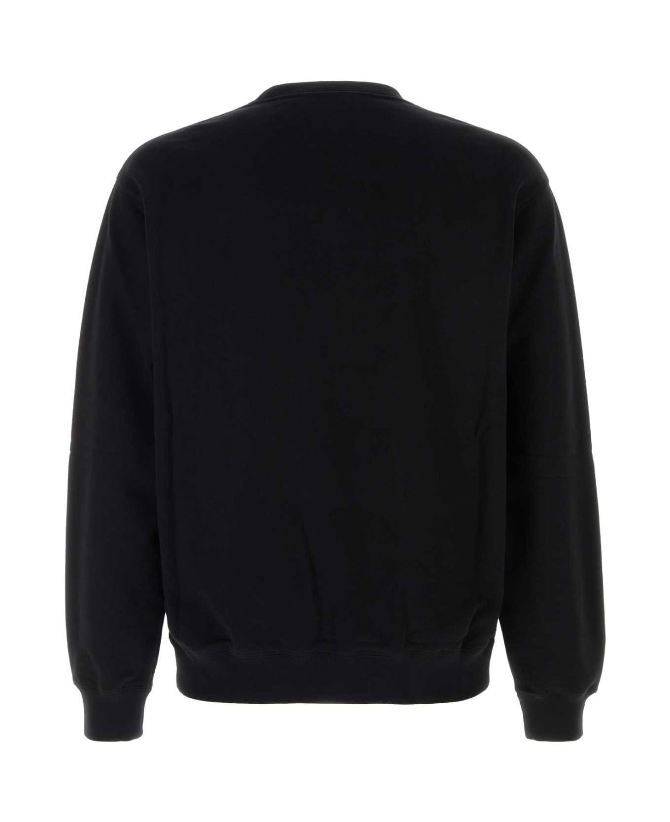 Black Cotton Sweatshirt - 2