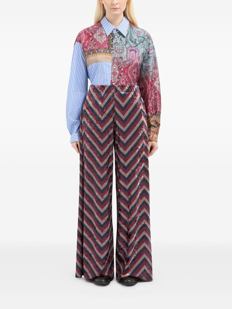 Pierre-Louis Mascia chevron-pattern trousers outlook