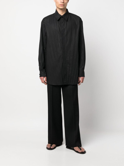 Valentino pleated long-sleeve shirt outlook