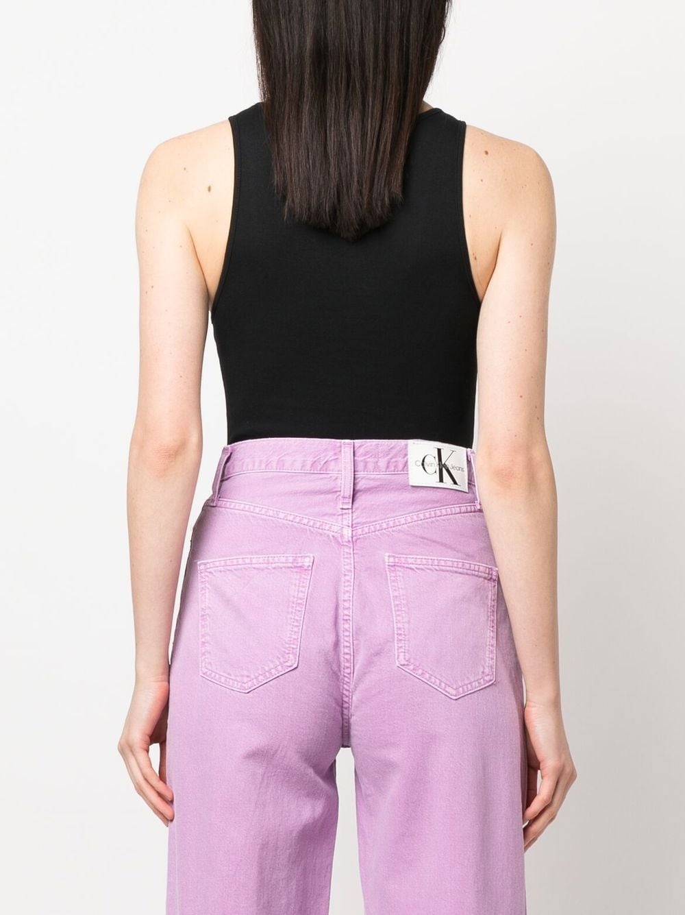logo-print sleeveless bodysuit - 4