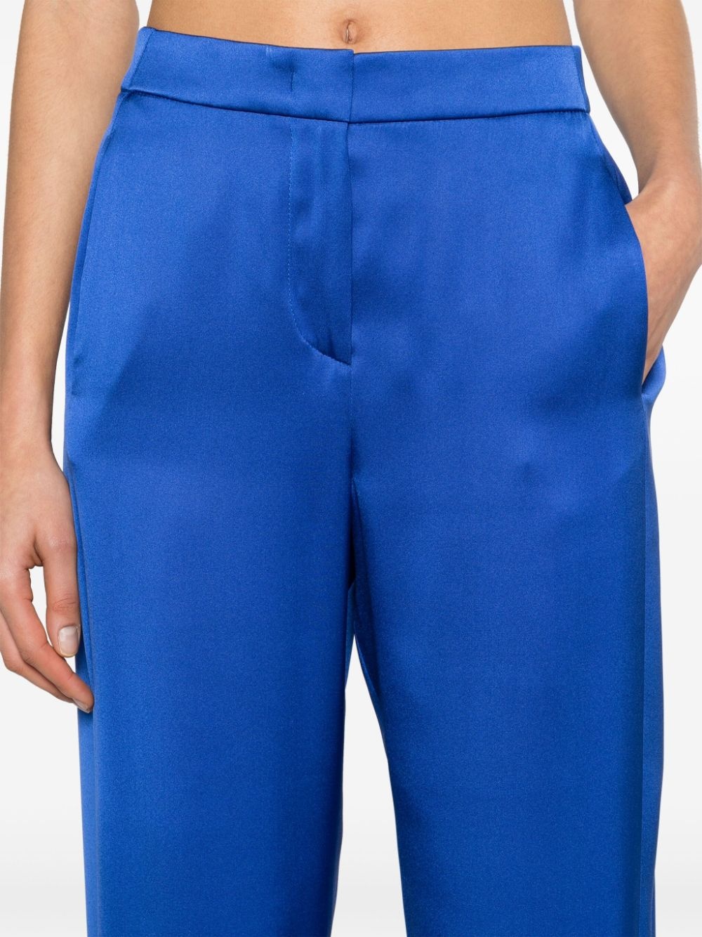 tapered silk trousers - 5