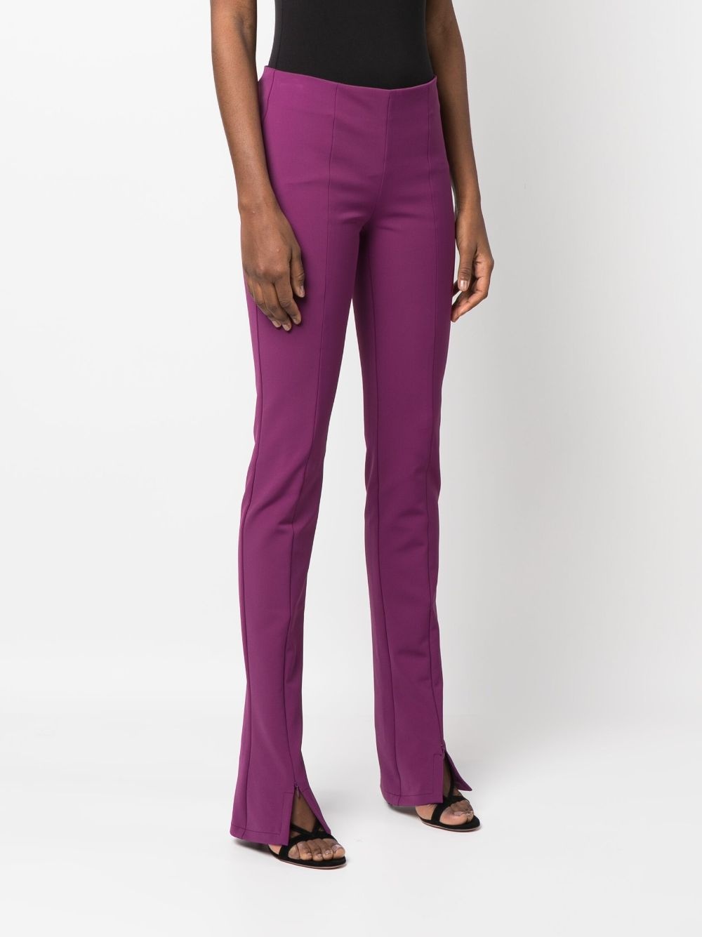 zip-cuff slim-fit trousers - 3