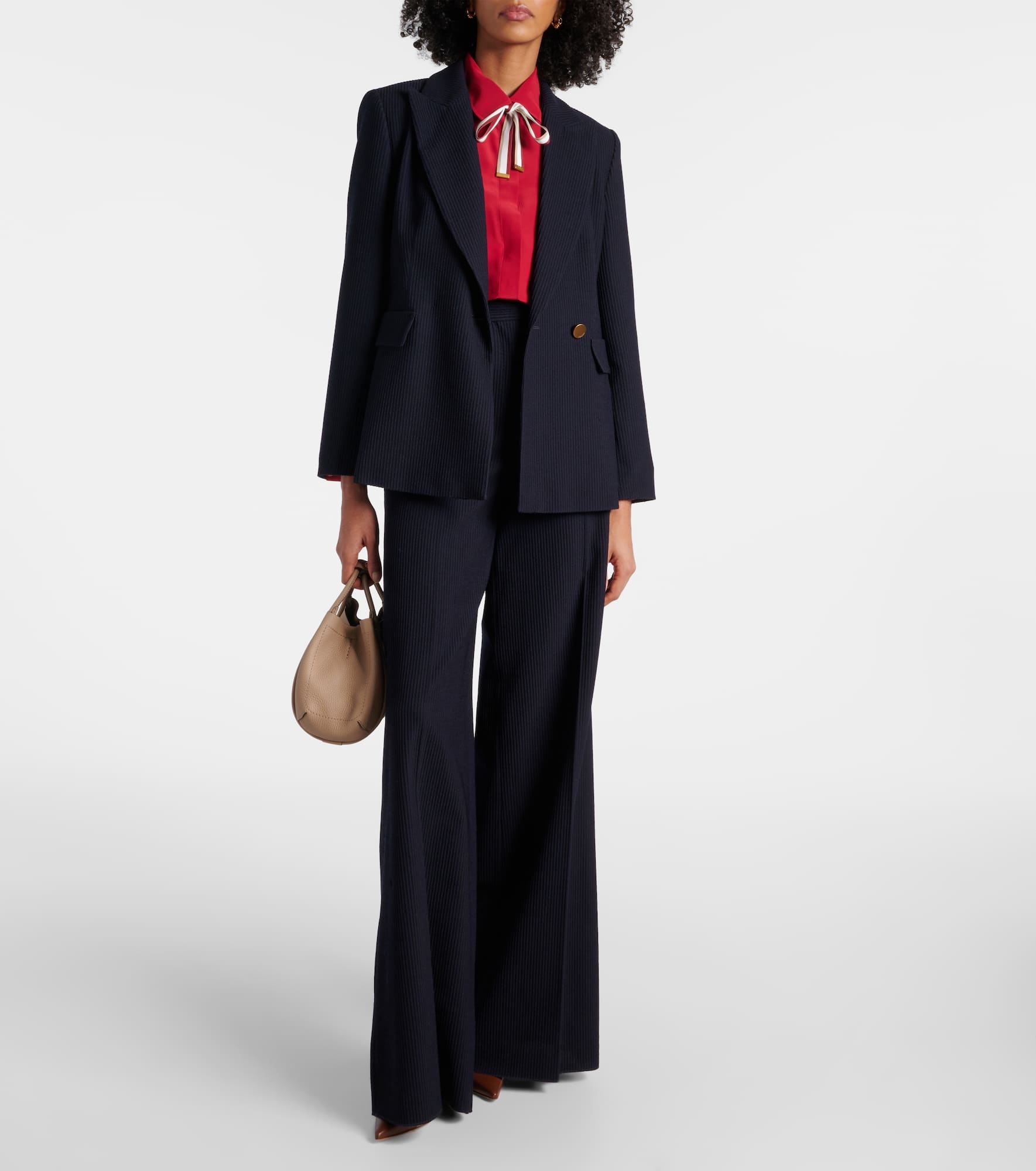 Apollo bow-detail silk crêpe blouse - 2