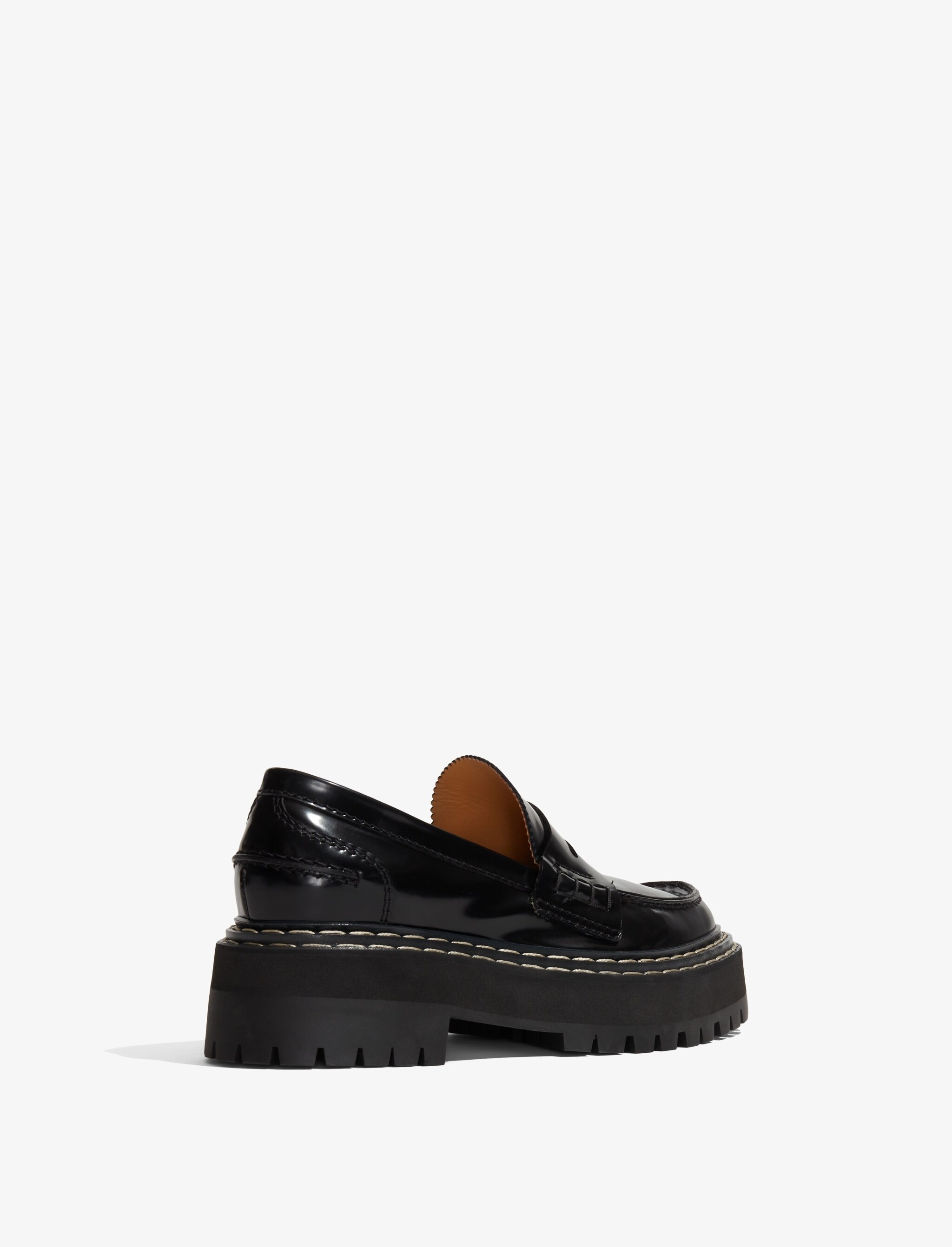 Lug Sole Platform Loafers in Spazzolato Leather - 3