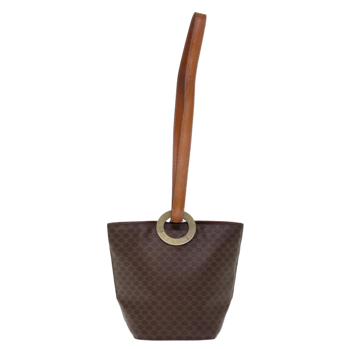 CELINE Macadam Canvas Shoulder Bag Pvc Brown - 2