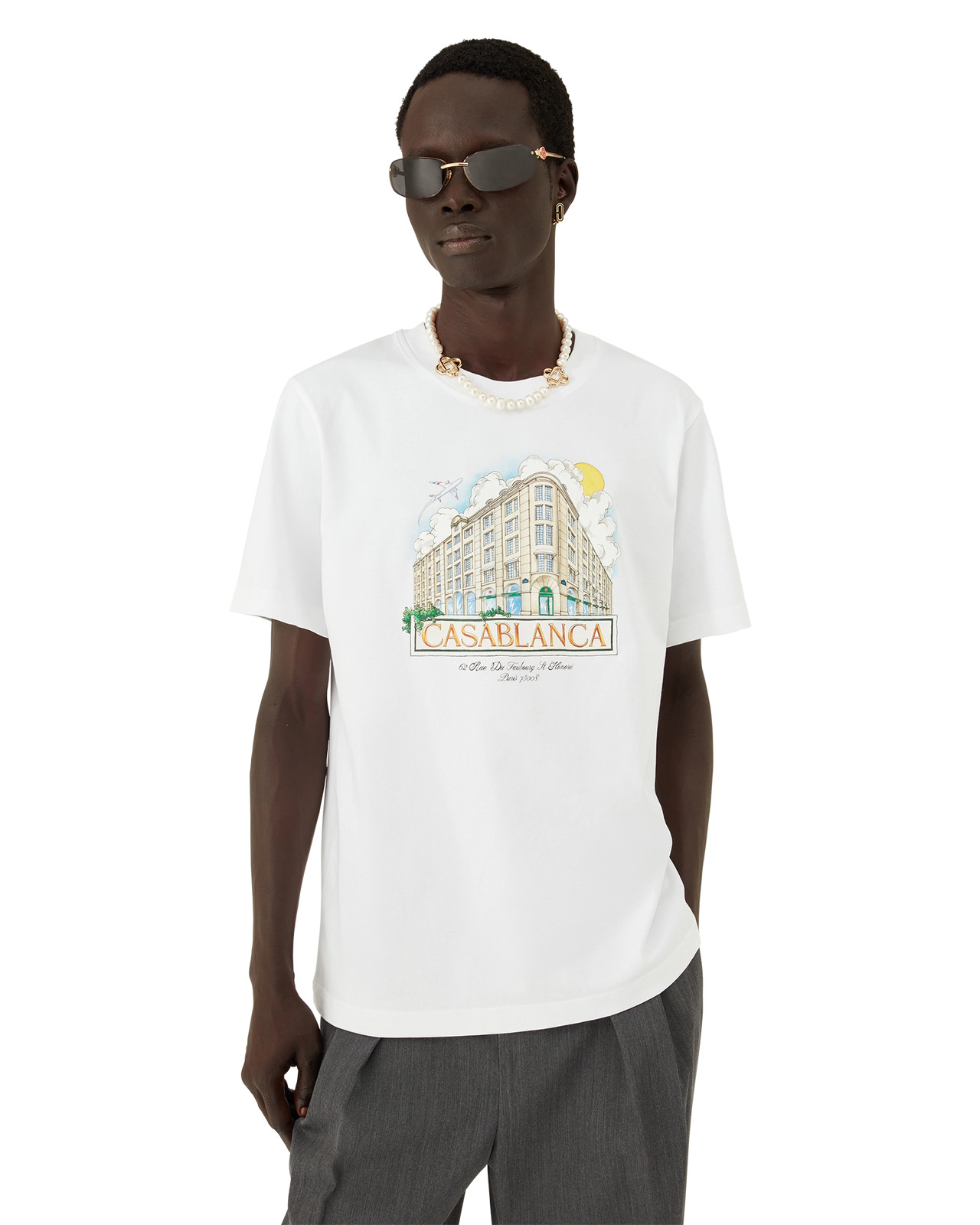 Paris Store Printed Short Sleeve T-Shirt | Casablanca Paris - 3