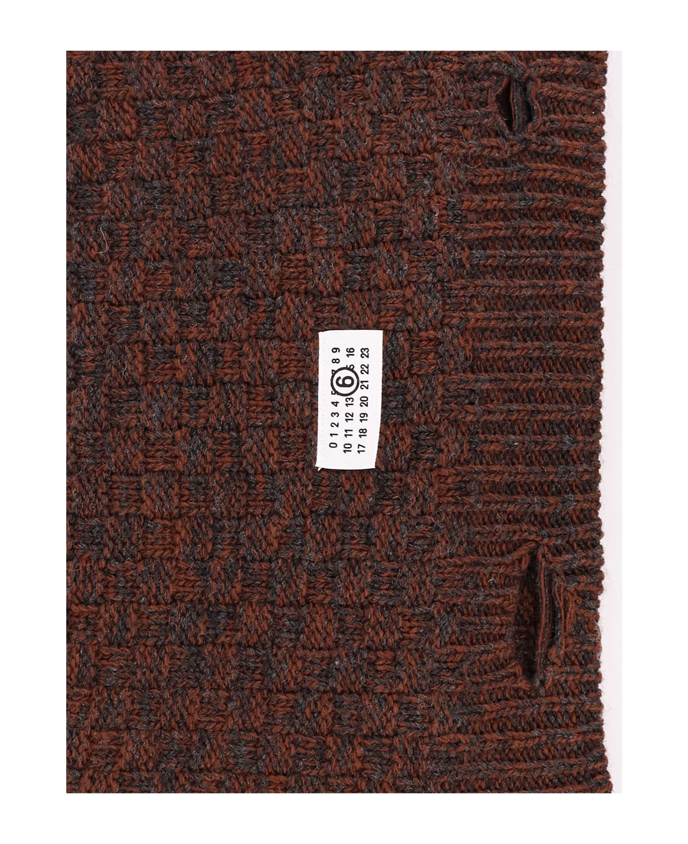 Wool Blend Scarf With Distressed Effect - 2