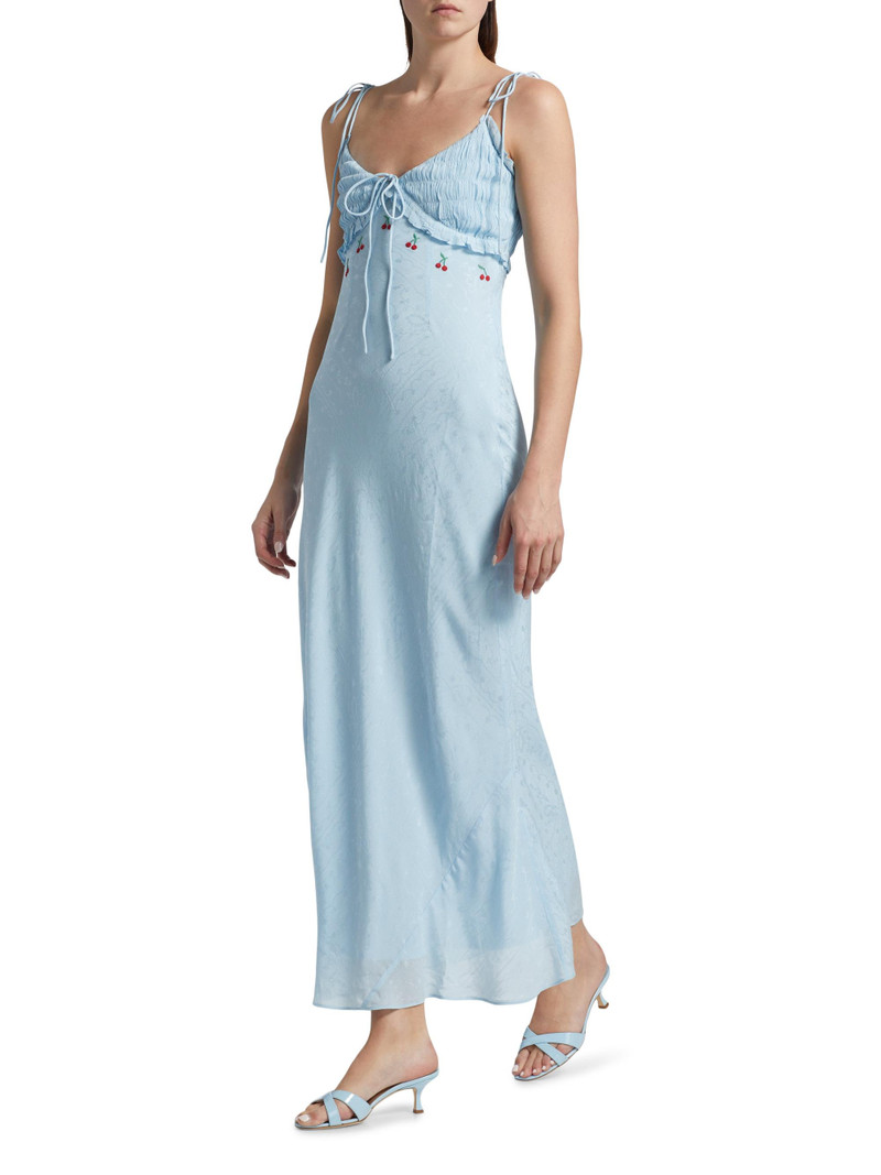 Women's Isabella Slip Midi-Dress - Blue Monika Jacquard 4