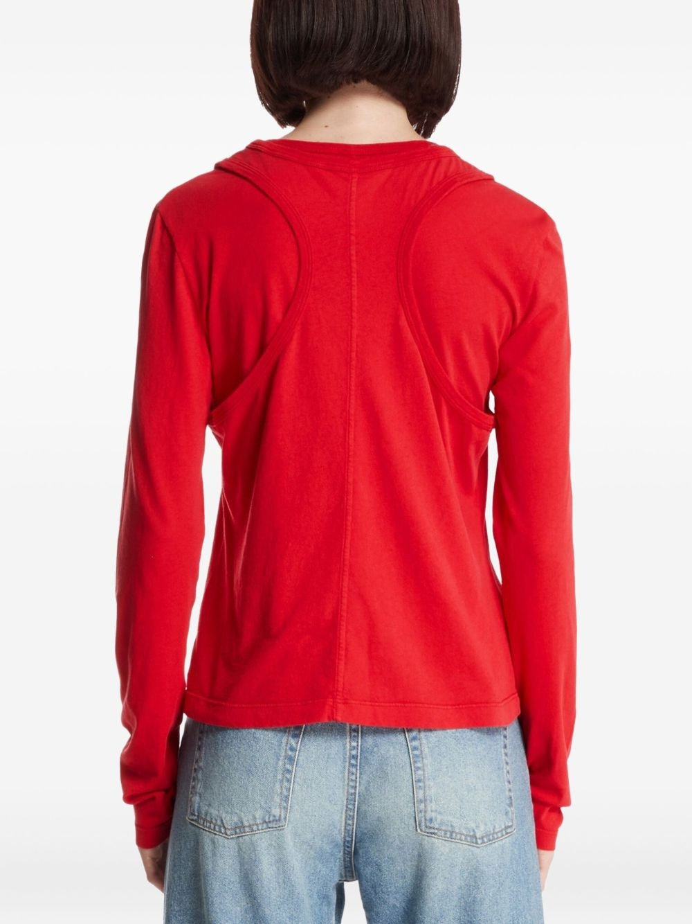 layered cotton T-shirt - 5