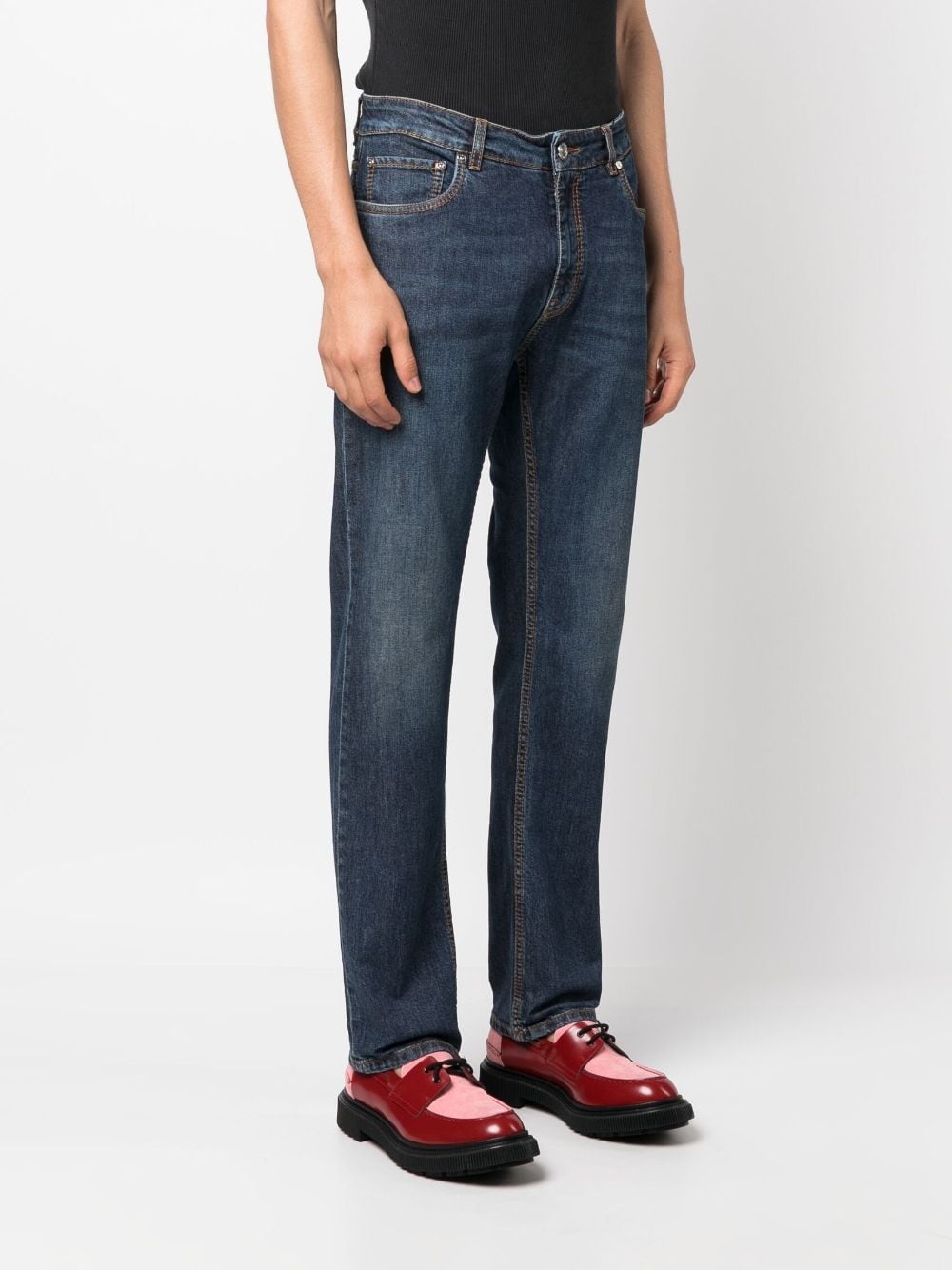 mid-rise straight-leg jeans - 3