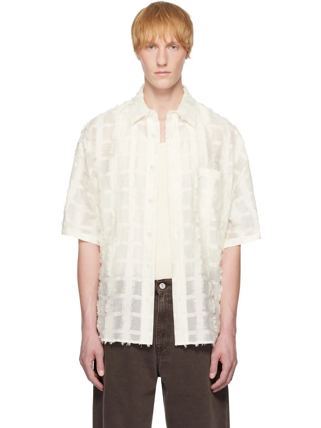 Off-White Checked Shirt - 1