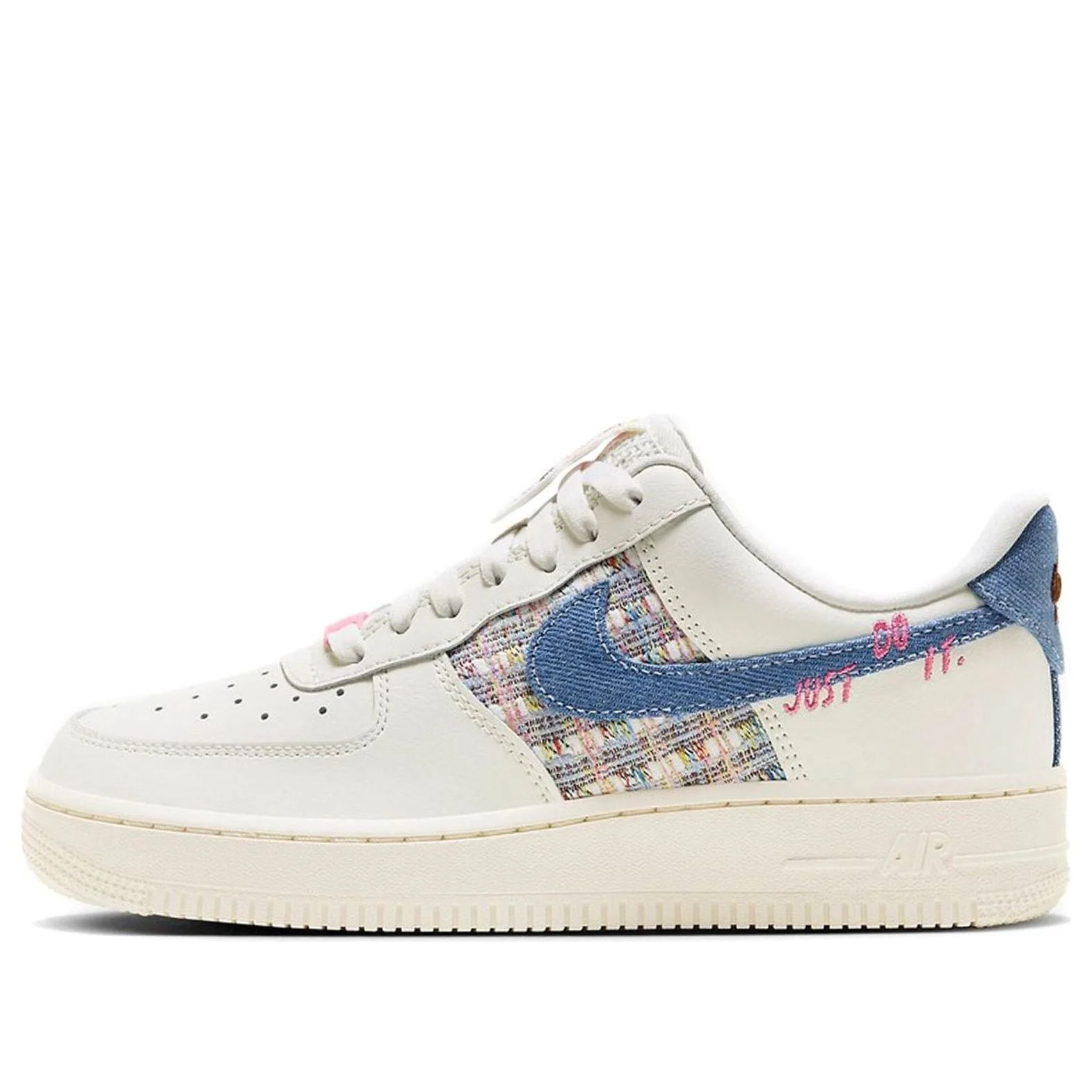 (WMNS)Nike Air Force 1 Low 'Just Do It Denim Boucl' FJ7740-141 - 1