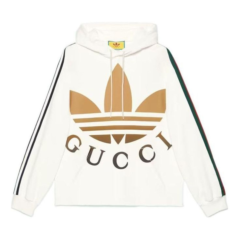 Gucci x adidas Hooded Sweatshirt 'Ivory' 722967-XJE1L-9257 - 1