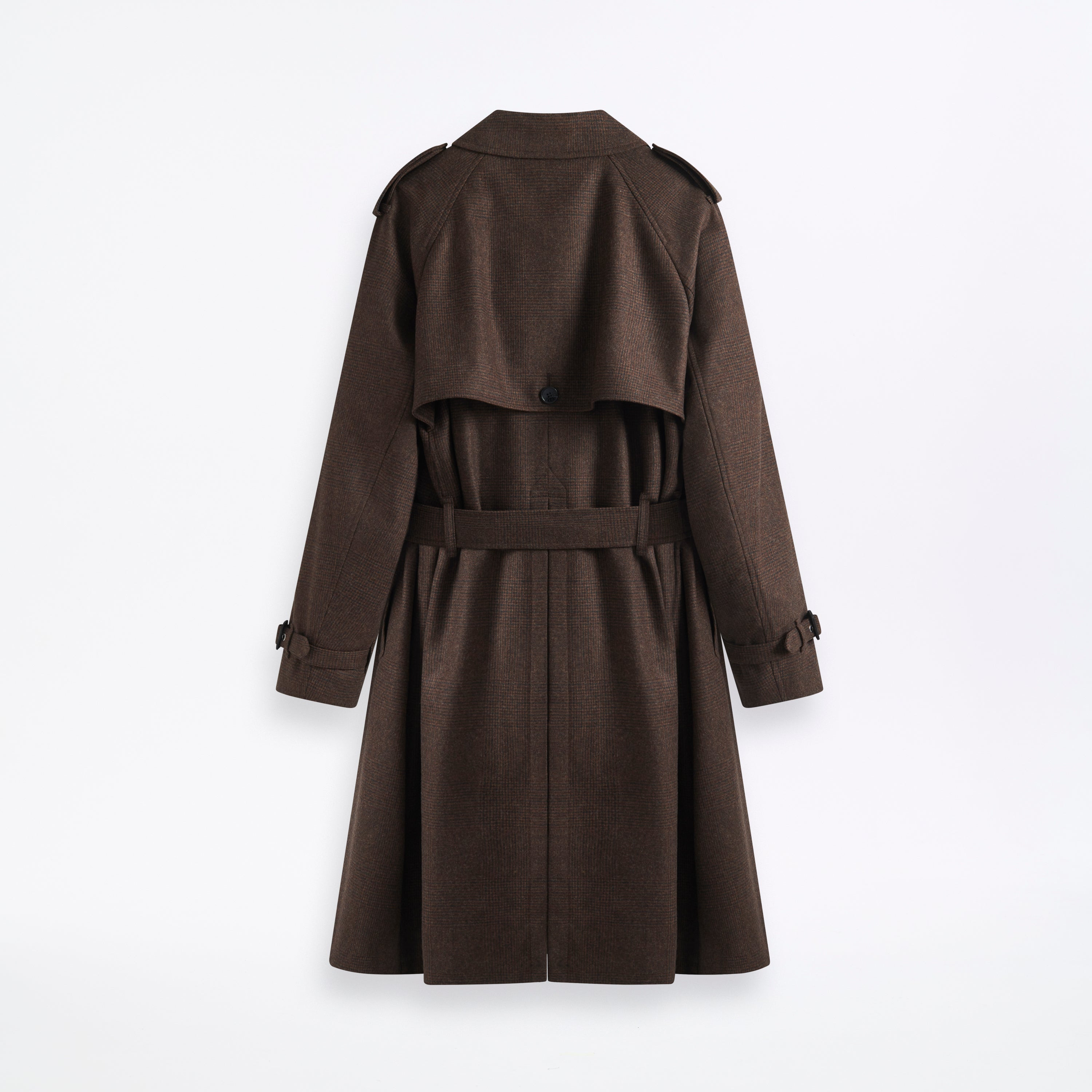 Blanefield Fox Brothers Double Breasted Wool Trench Coat - 6