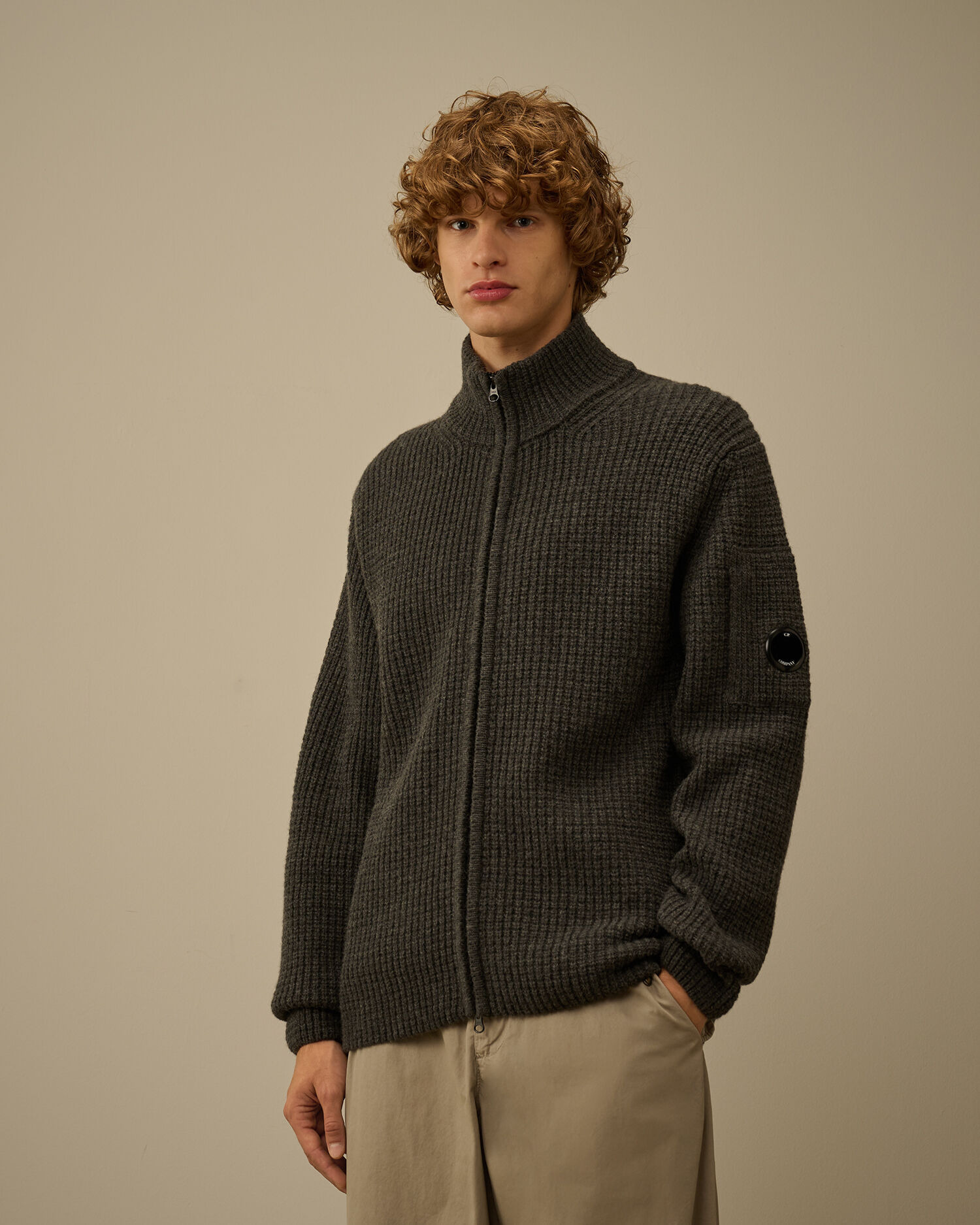 Lambswool GRS Full Zip Sweater - 3