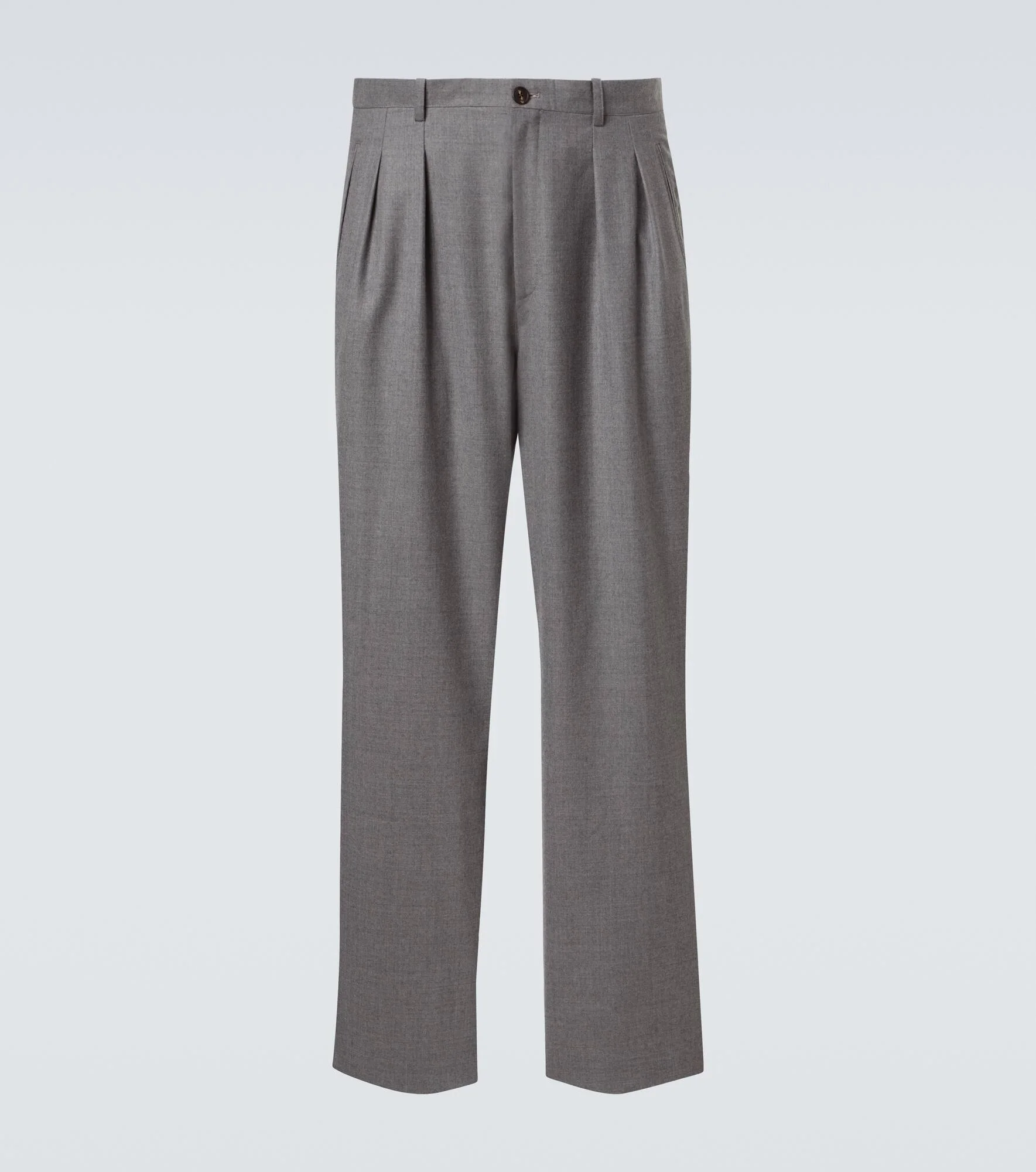 Corley virgin wool flannel wide-leg pants - 1