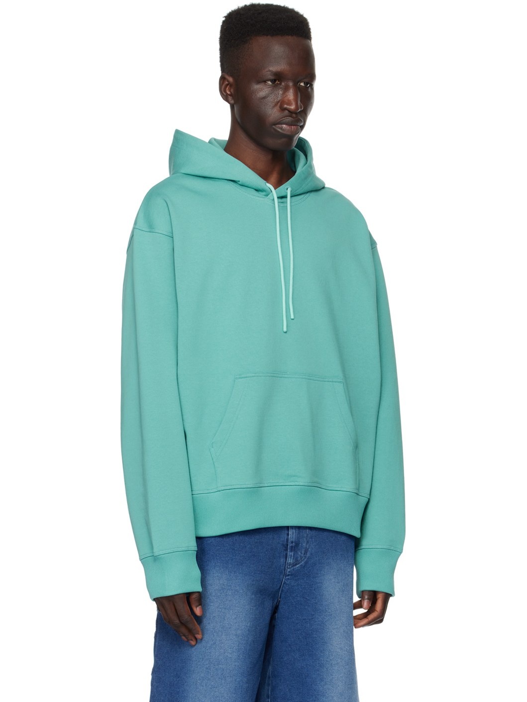 Blue Embroidered Hoodie - 2