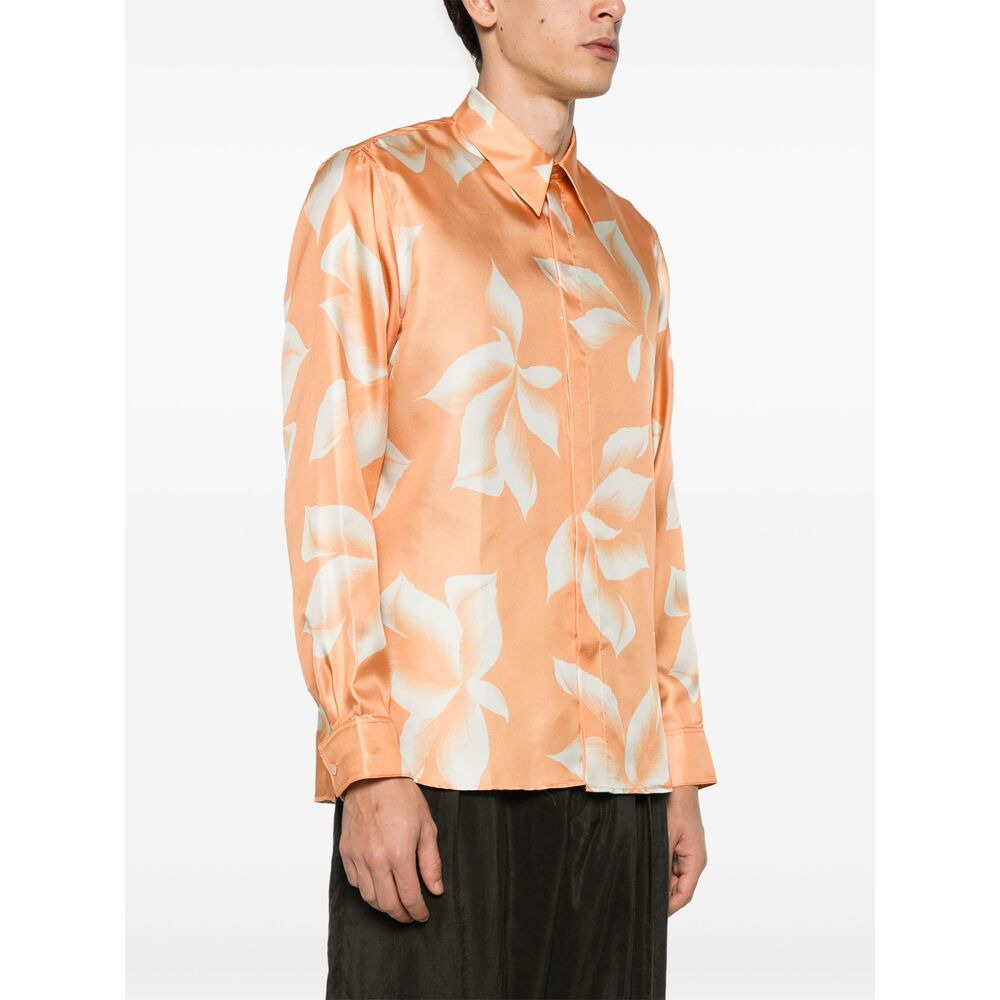 Dries Van Noten Orange Shirts Men - 4