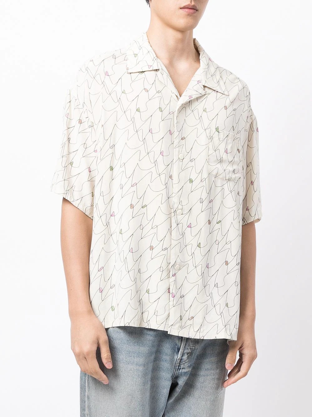 abstract-print shirt - 3