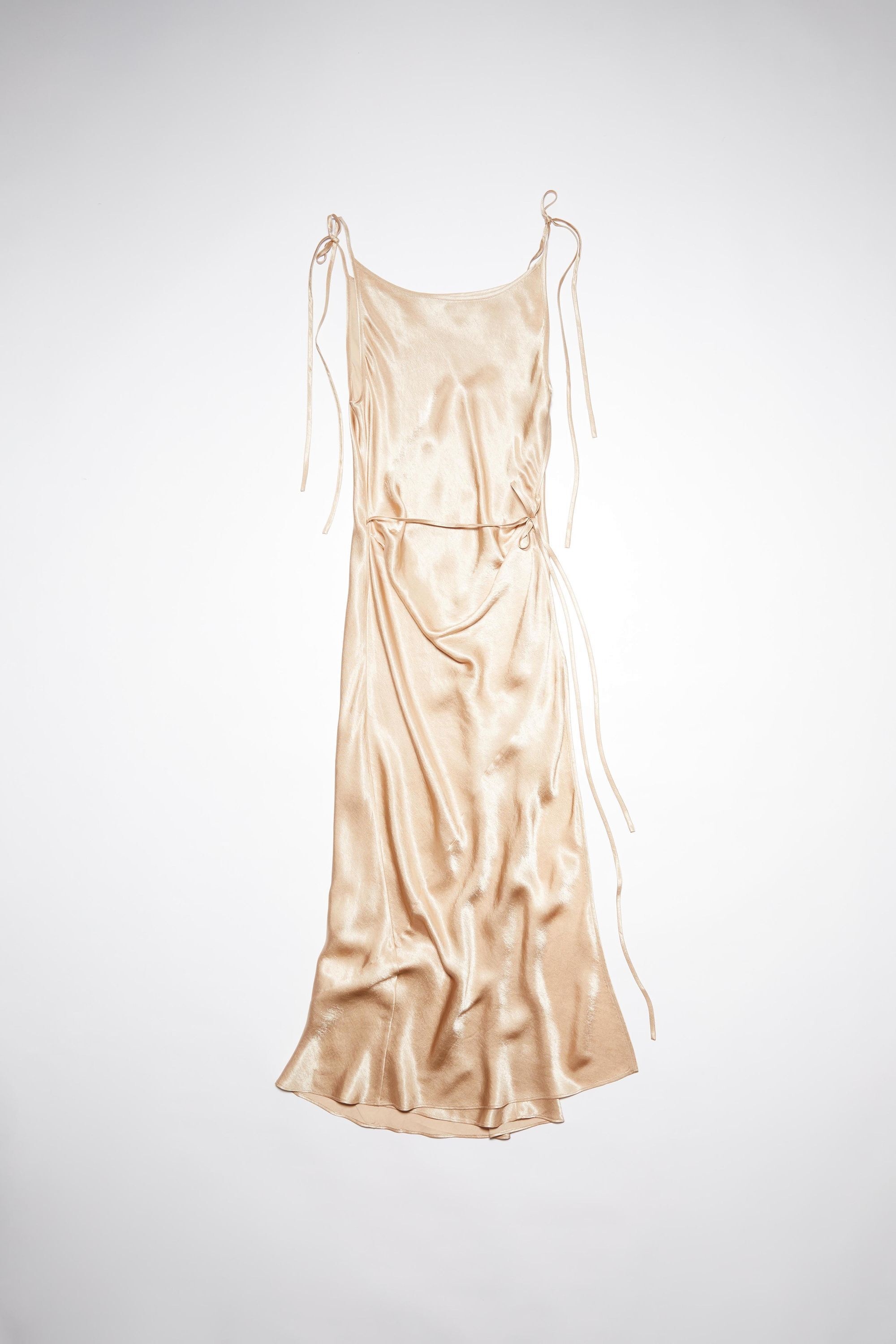 Satin dress - Beige - 1