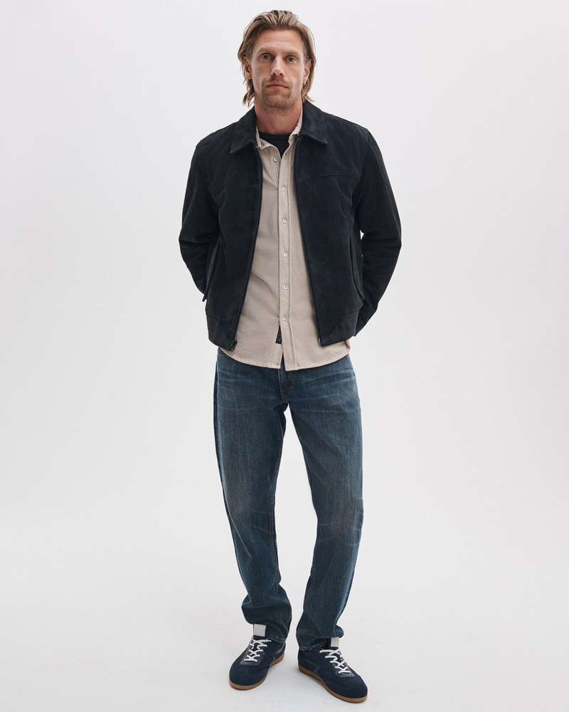 rag & bone Tomlin Knit Cotton Shirt outlook