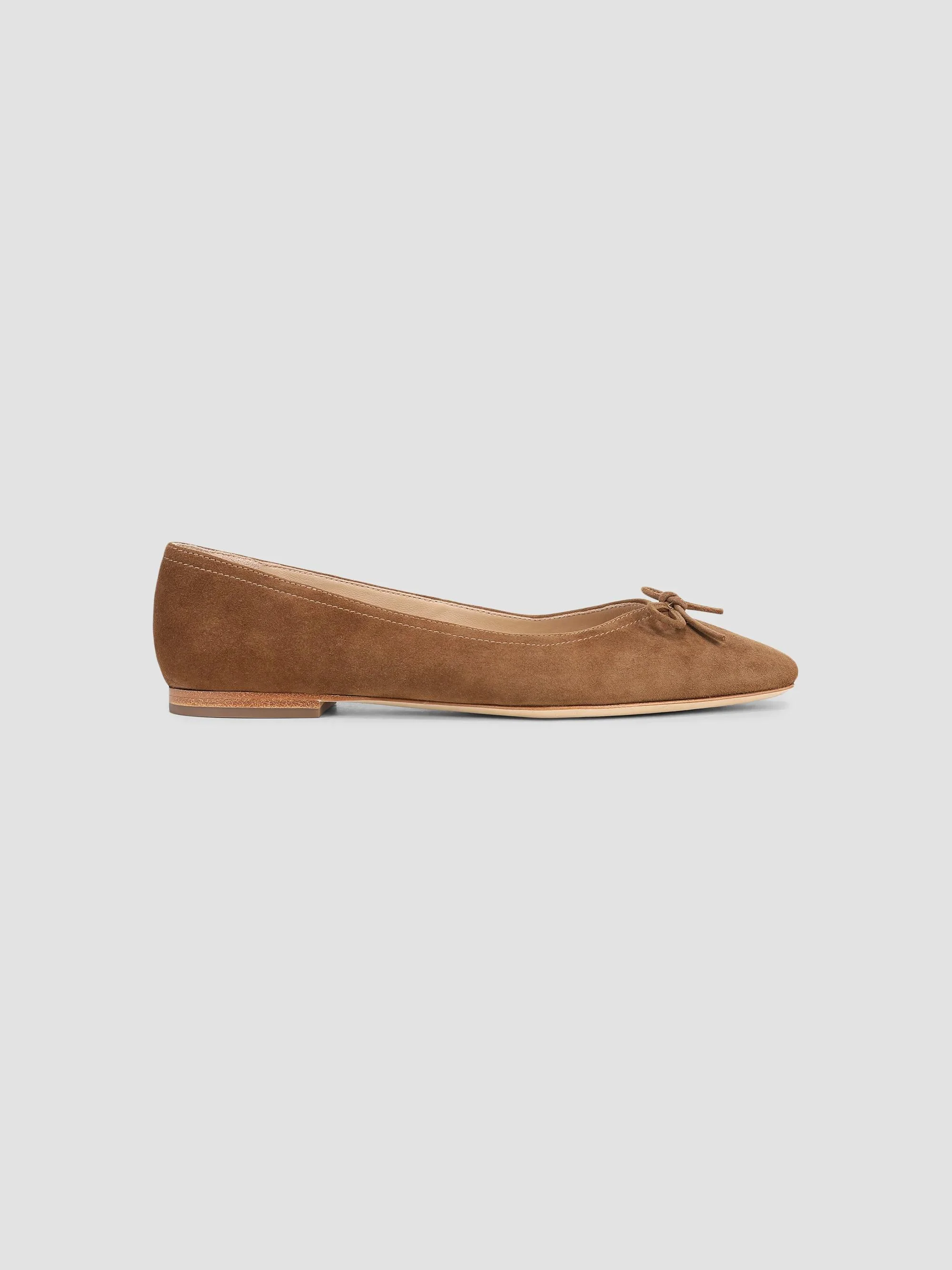 Women's Cailey Suede Ballerina Flats - Chestnut - 1