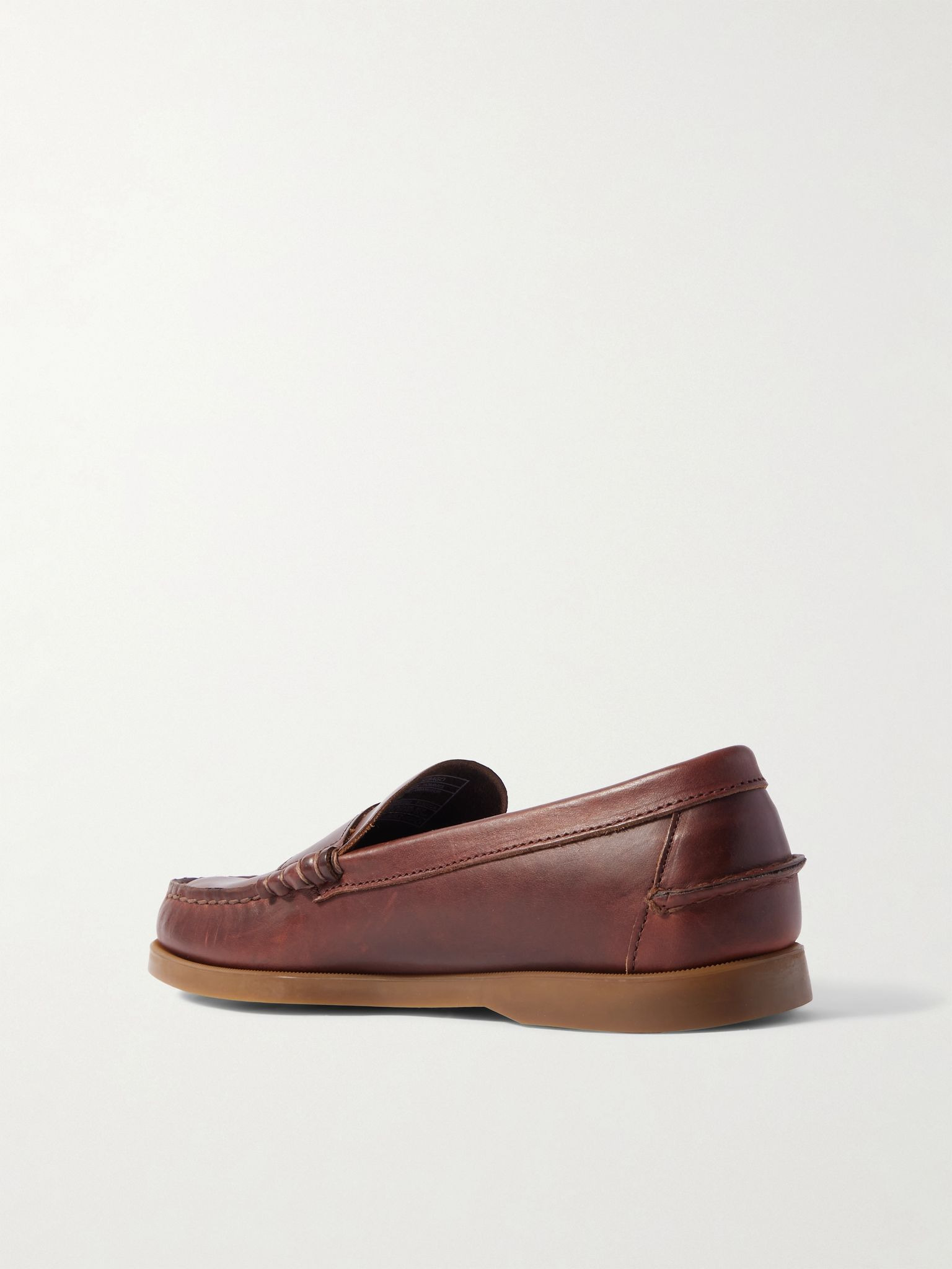 Dolphin Waxed-Leather Penny Loafers Brown - 4